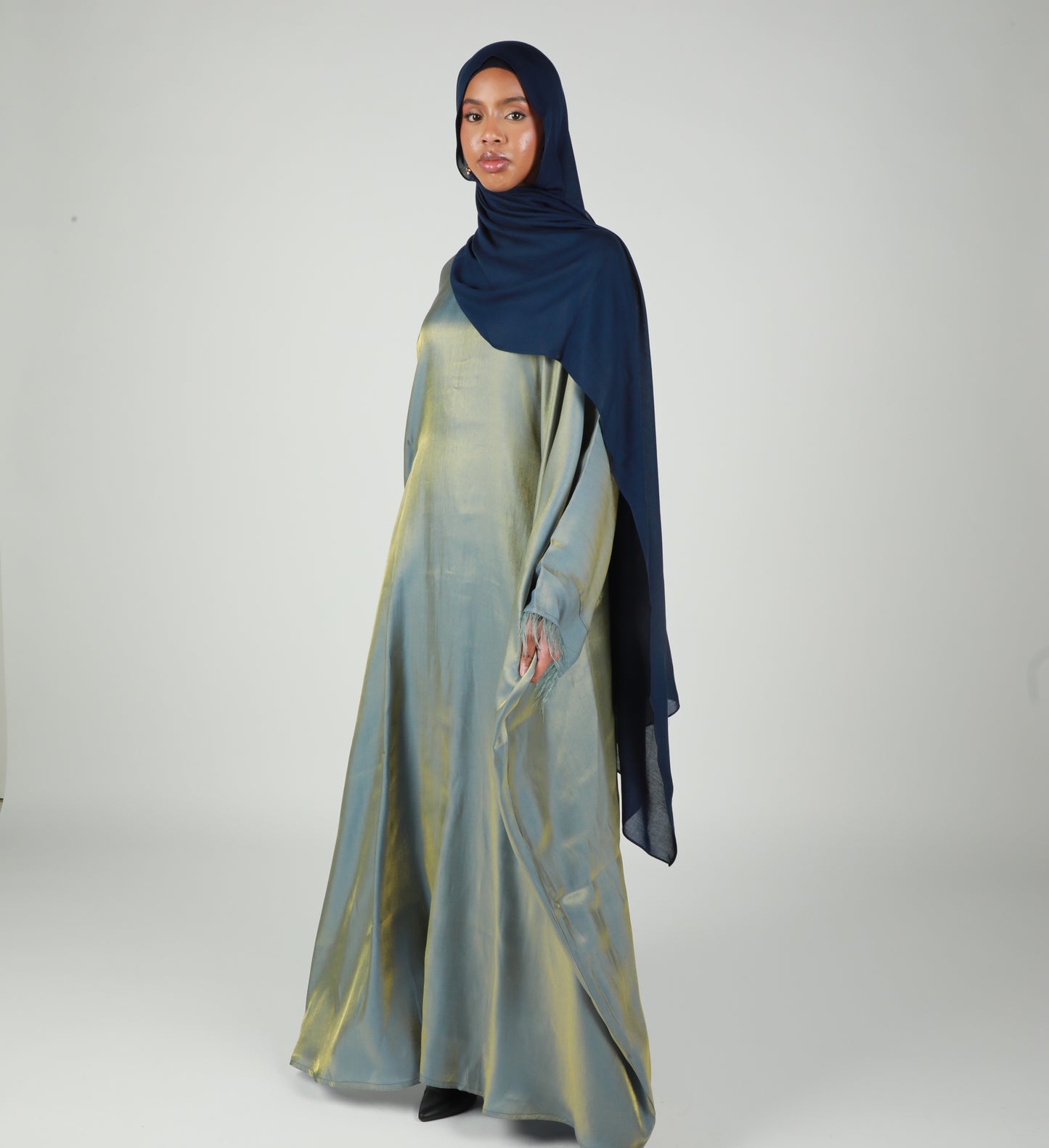 Butterfly Abaya - Two Tone Shimmer - Blue