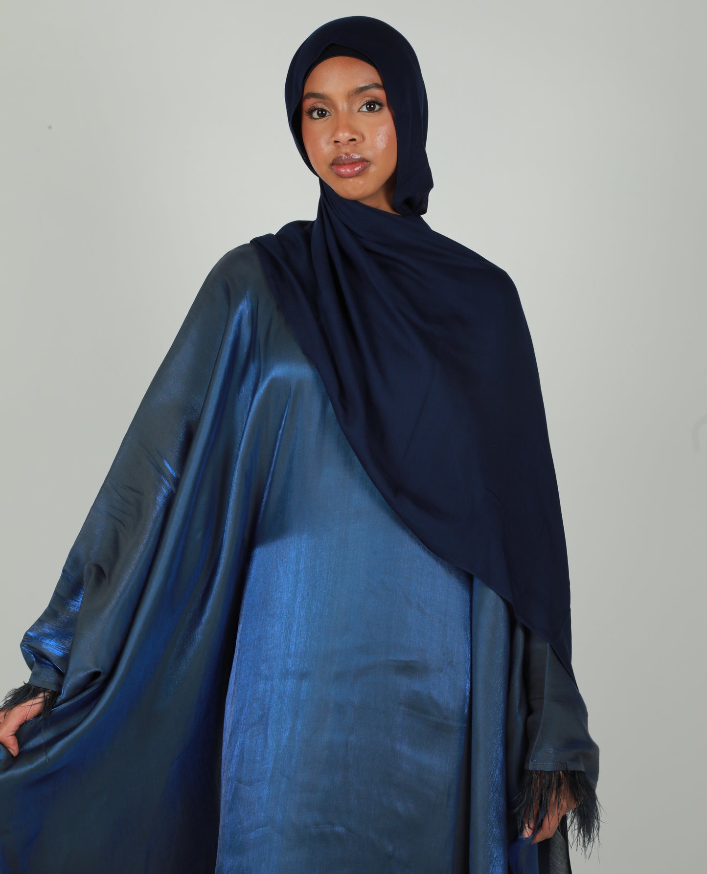 Butterfly Abaya - Two Tone Shimmer - Royal Blue