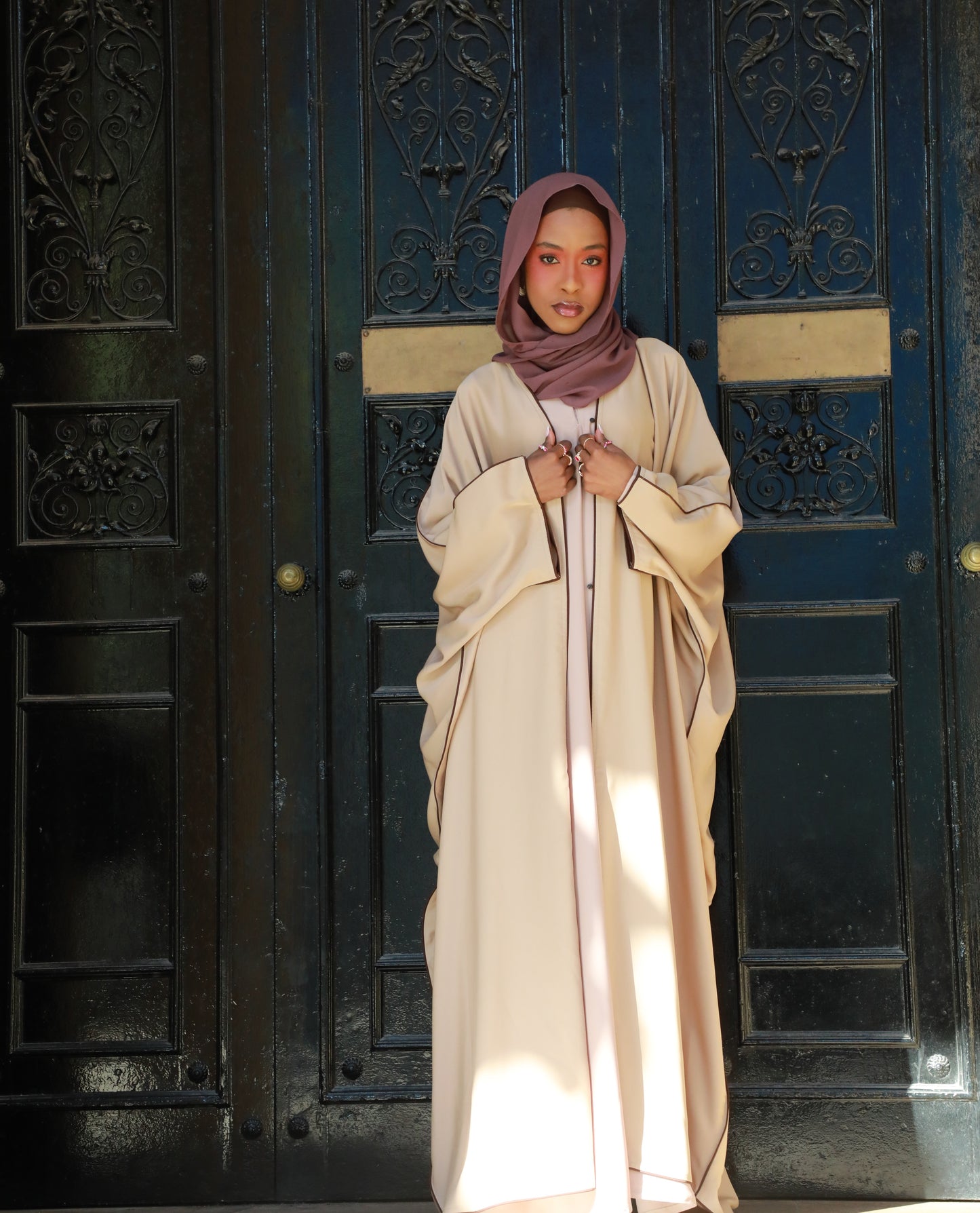 Haya Open Abaya - Cream