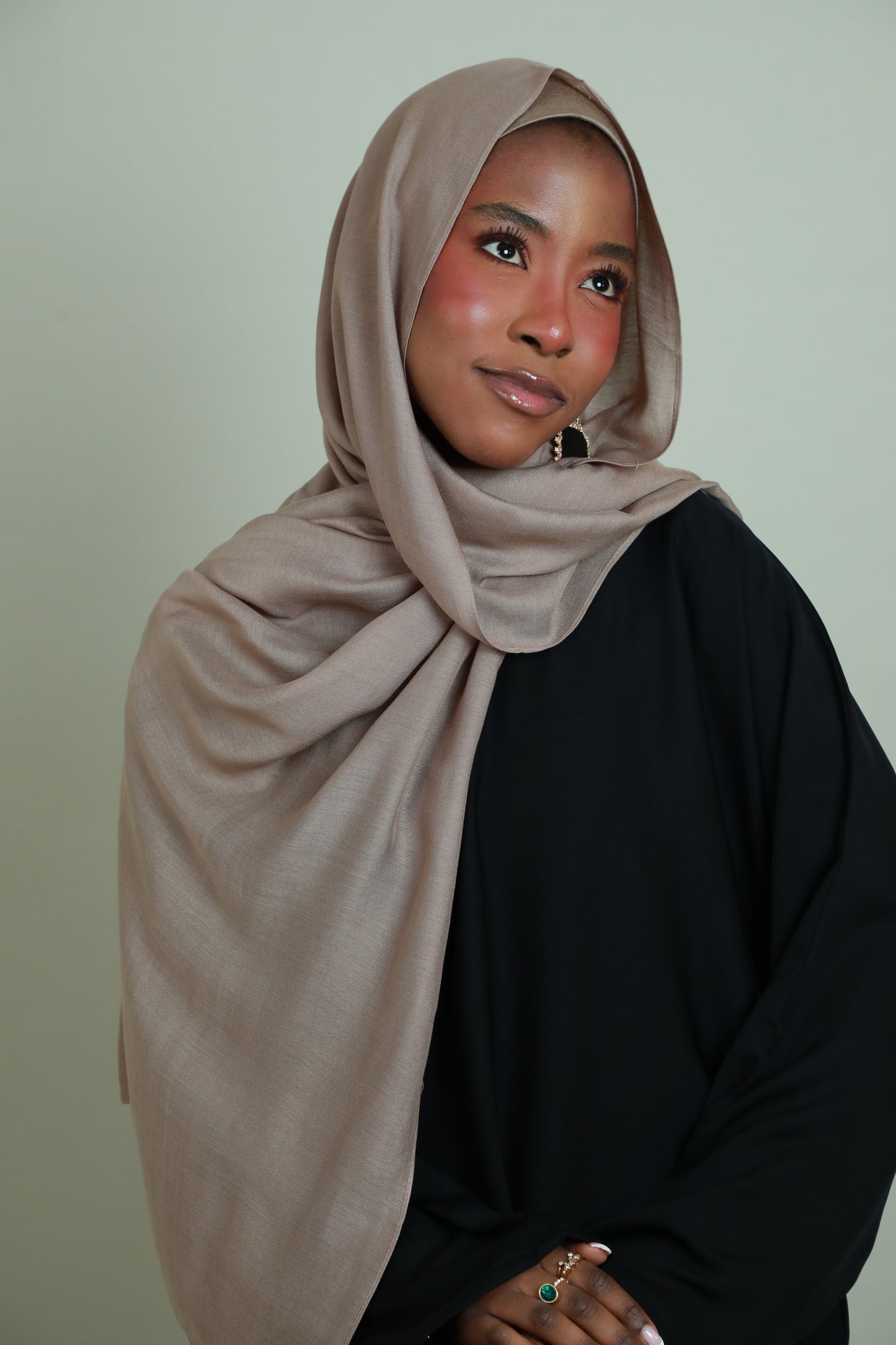 Modal Hijab With Matching Under Cap Included - Sand