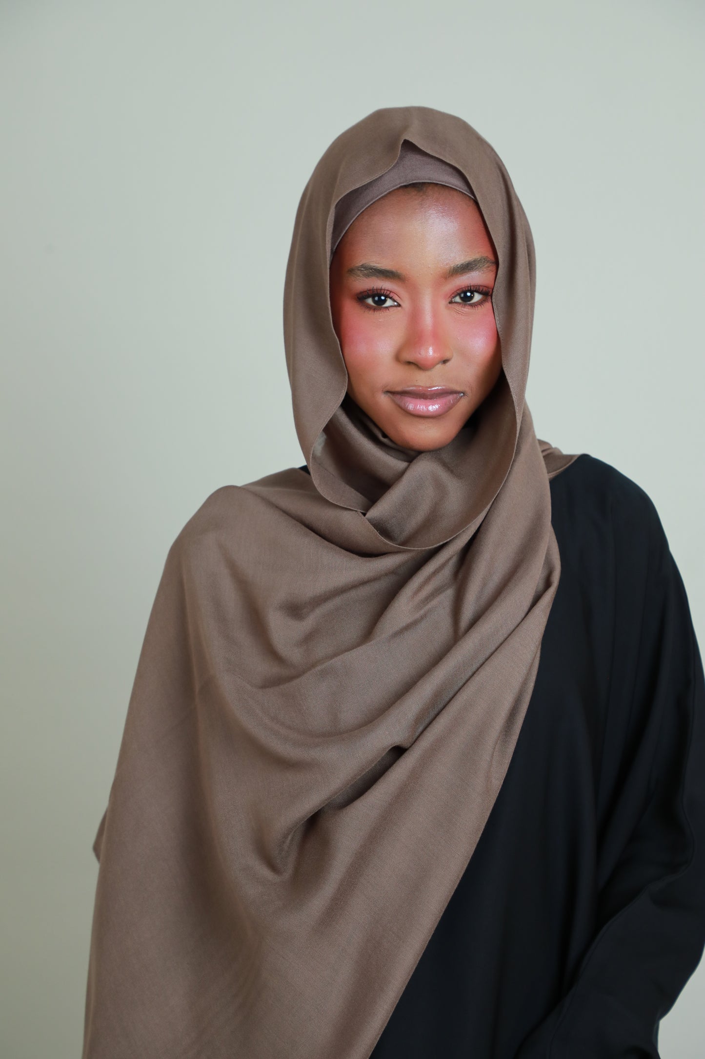 Modal Hijab With Matching Under Cap Included - Brown