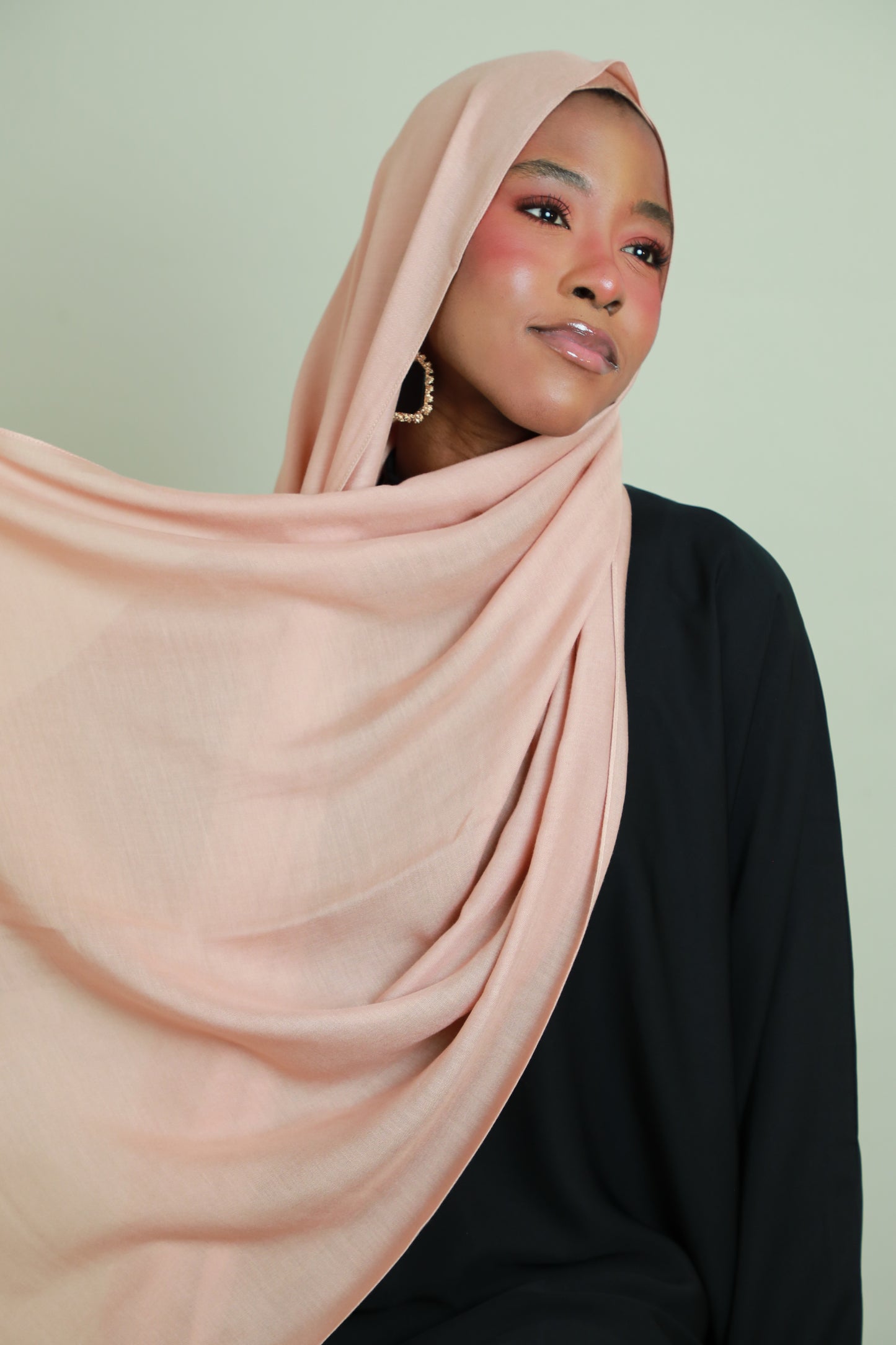Modal Hijab With Matching Under Cap Included - Blush