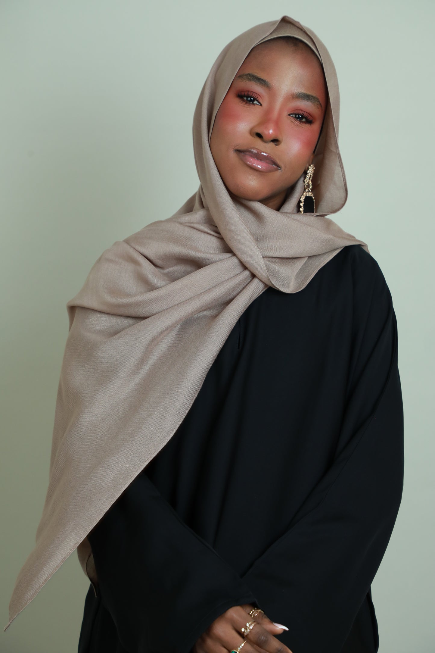 Modal Hijab With Matching Under Cap Included - Sand