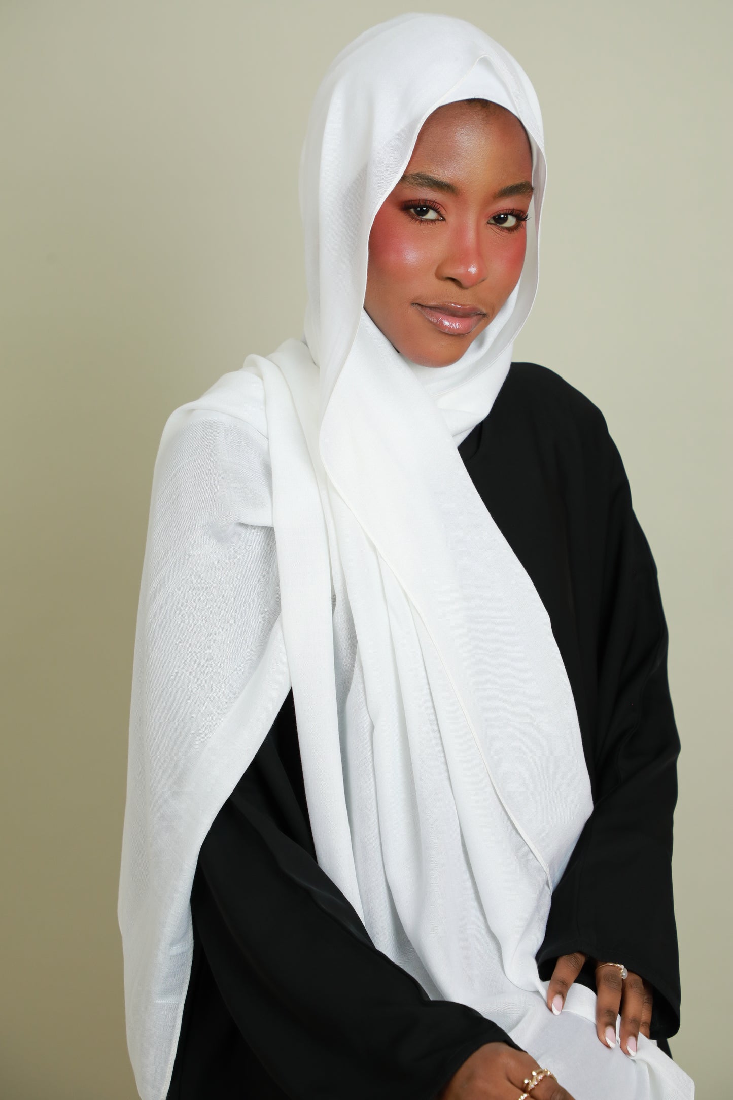 Modal Hijab With Matching Under Cap Included - White