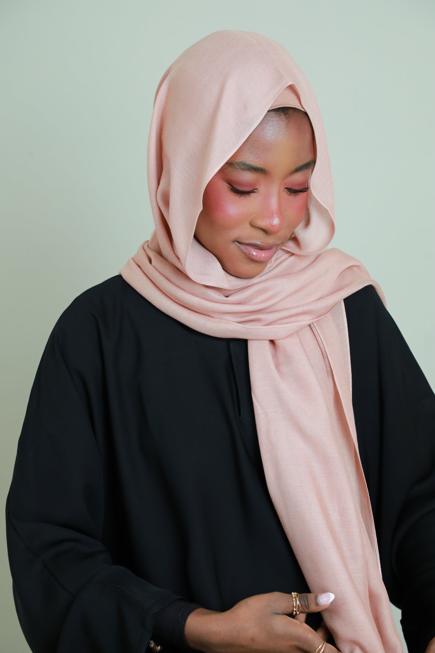 Modal Hijab With Matching Under Cap Included - Blush