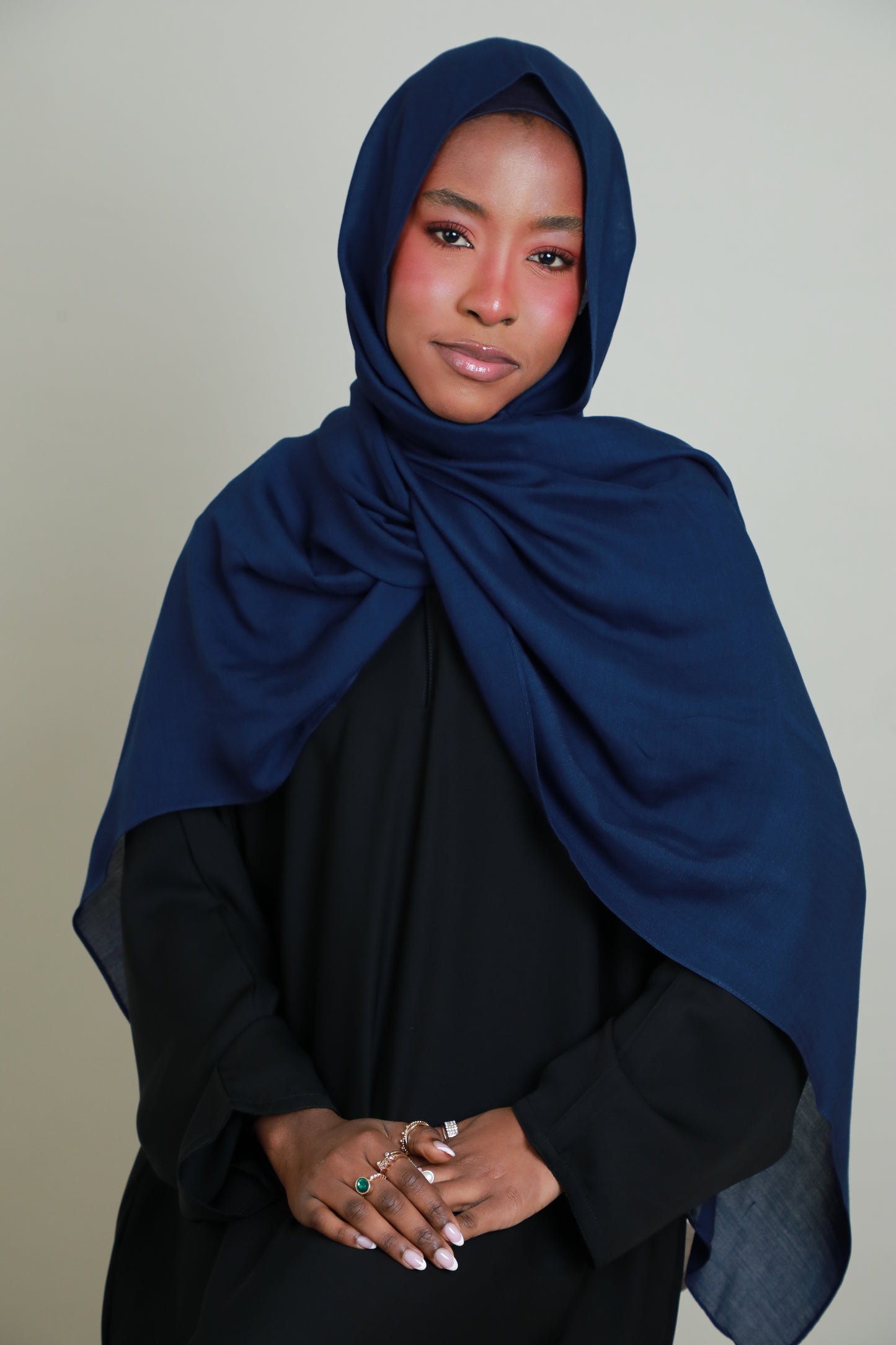 Modal Hijab With Matching Under Cap Included - Navy Blue