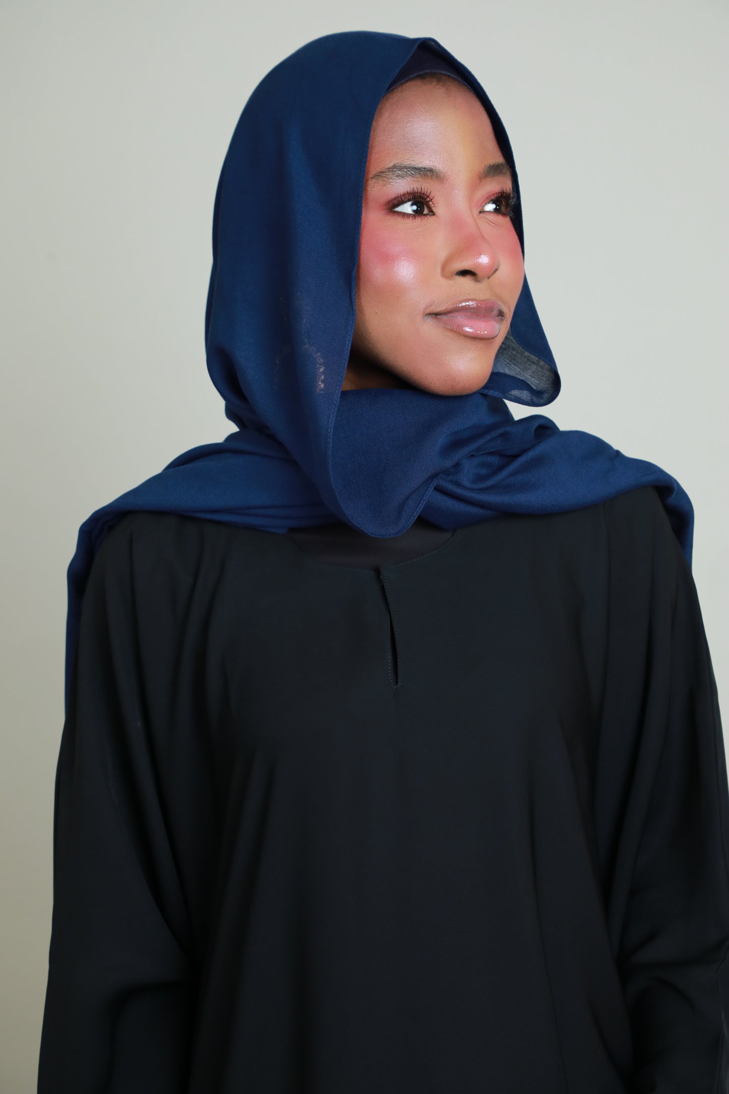 Modal Hijab With Matching Under Cap Included - Navy Blue