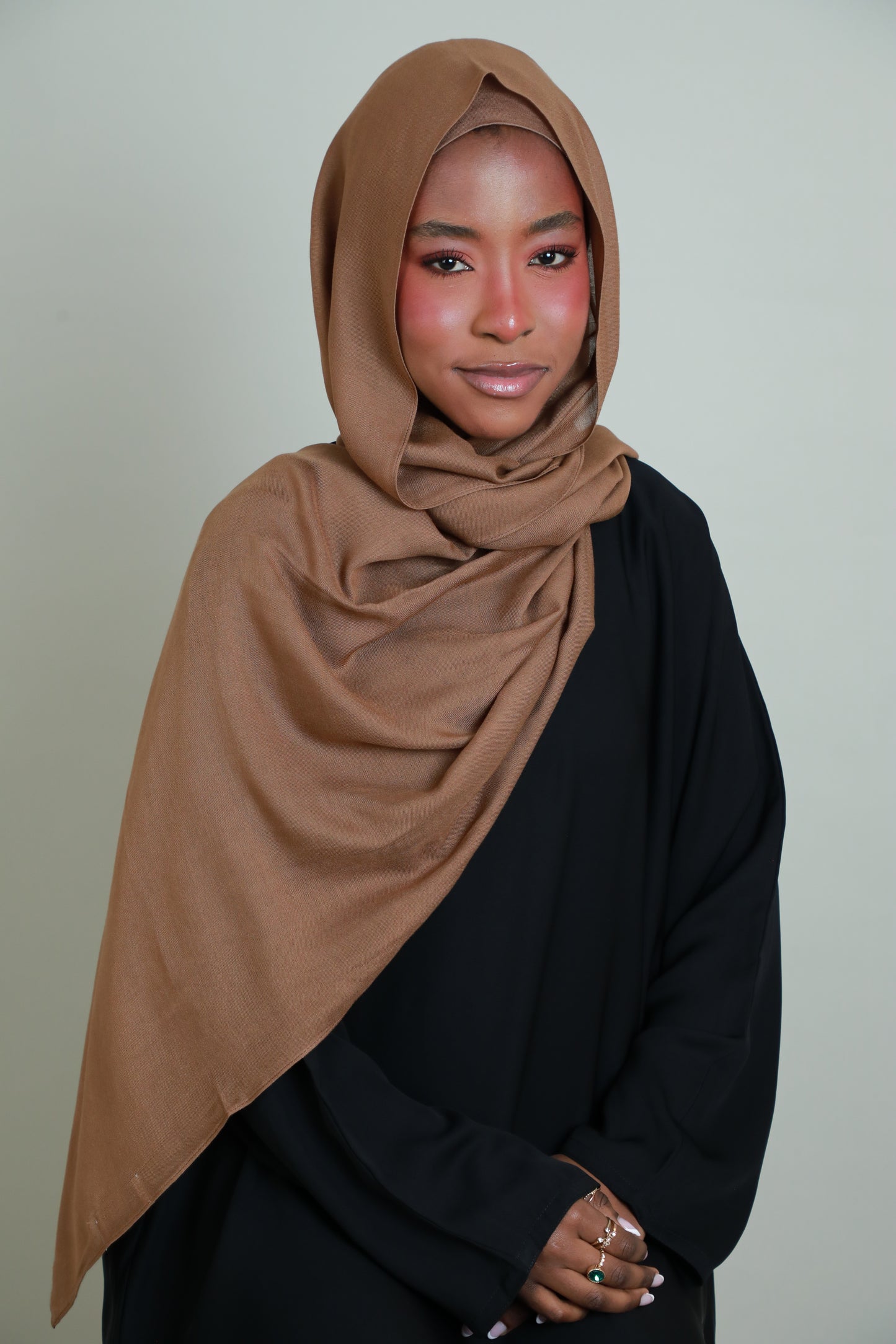 Modal Hijab With Matching Under Cap Included - Light Brown