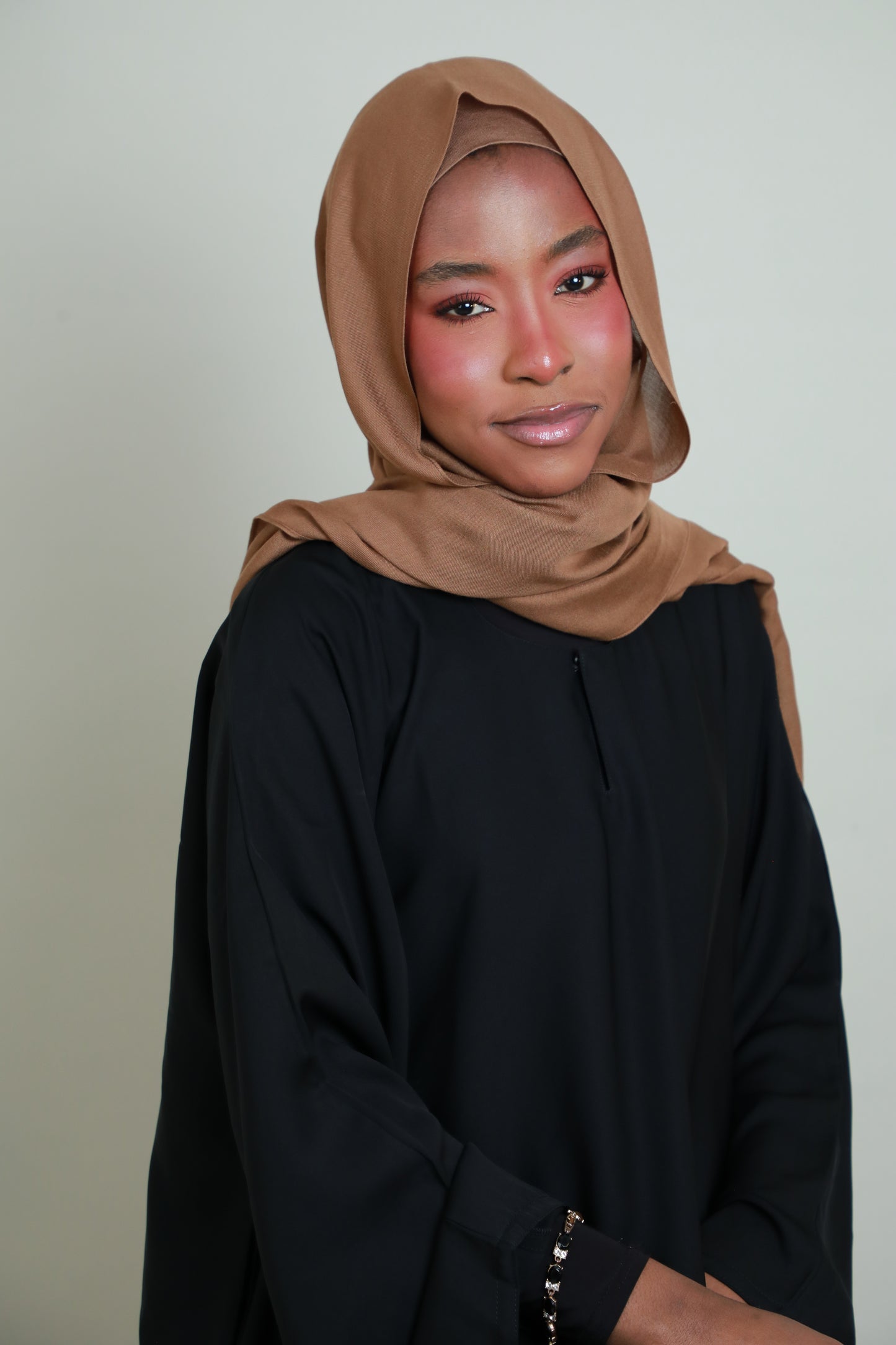 Modal Hijab With Matching Under Cap Included - Light Brown