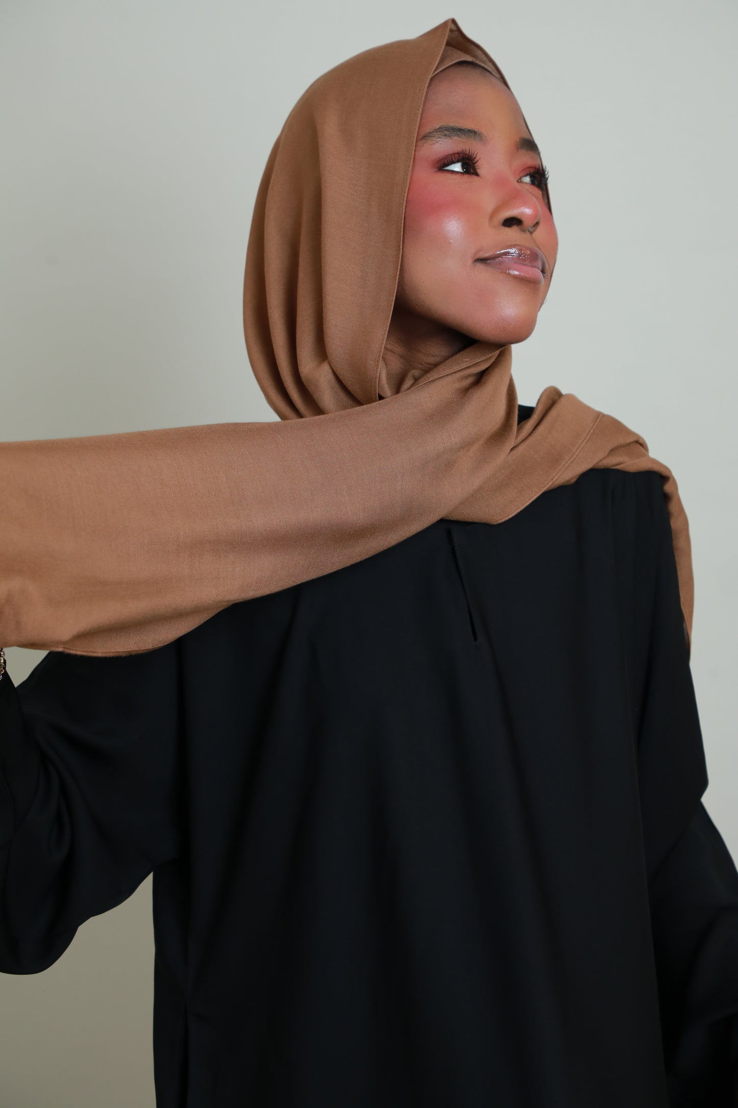 Modal Hijab With Matching Under Cap Included - Light Brown