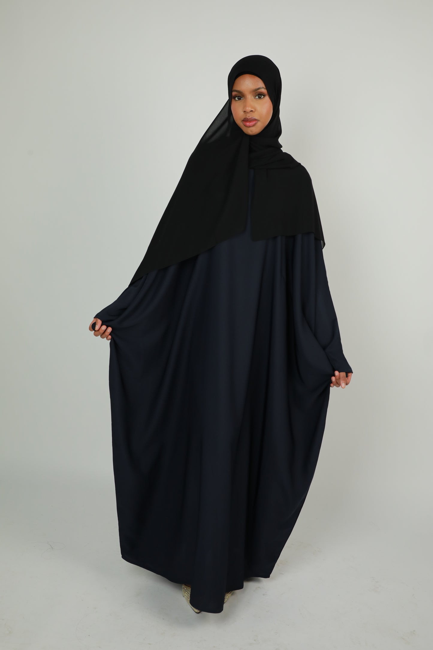 Butterfly Abaya - Navy Blue