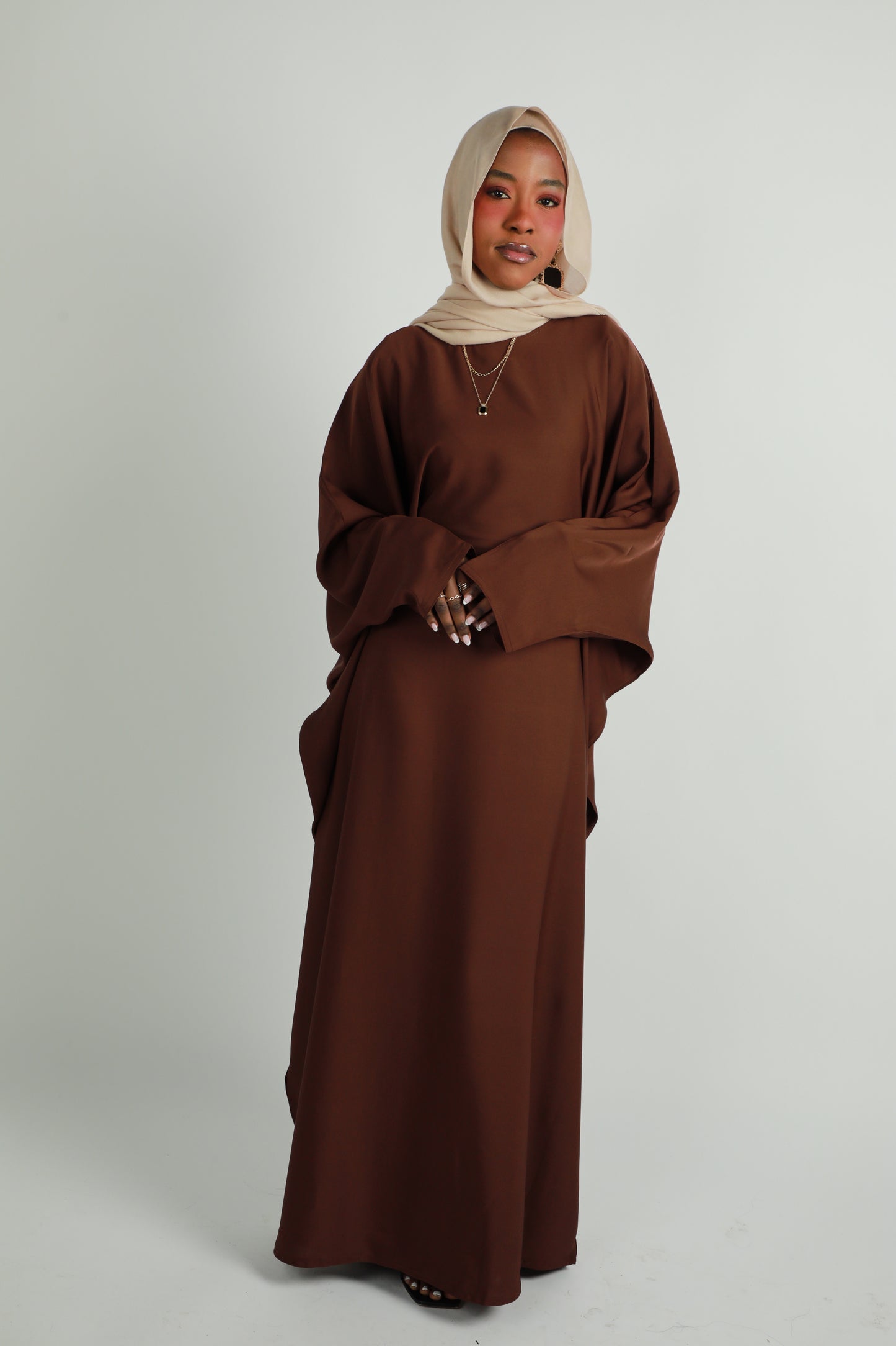 Butterfly Abaya - Brown