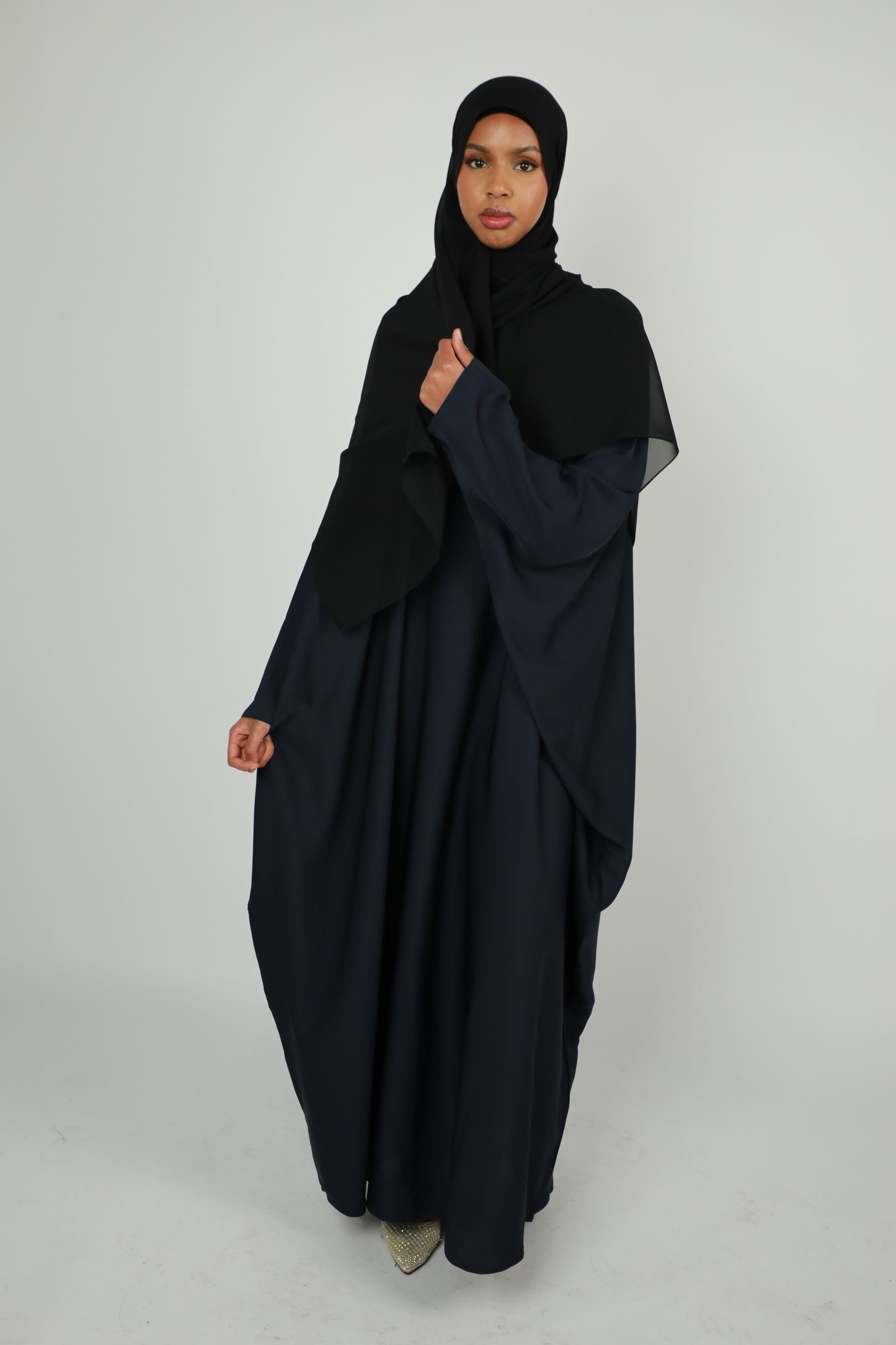 Butterfly Abaya - Navy Blue