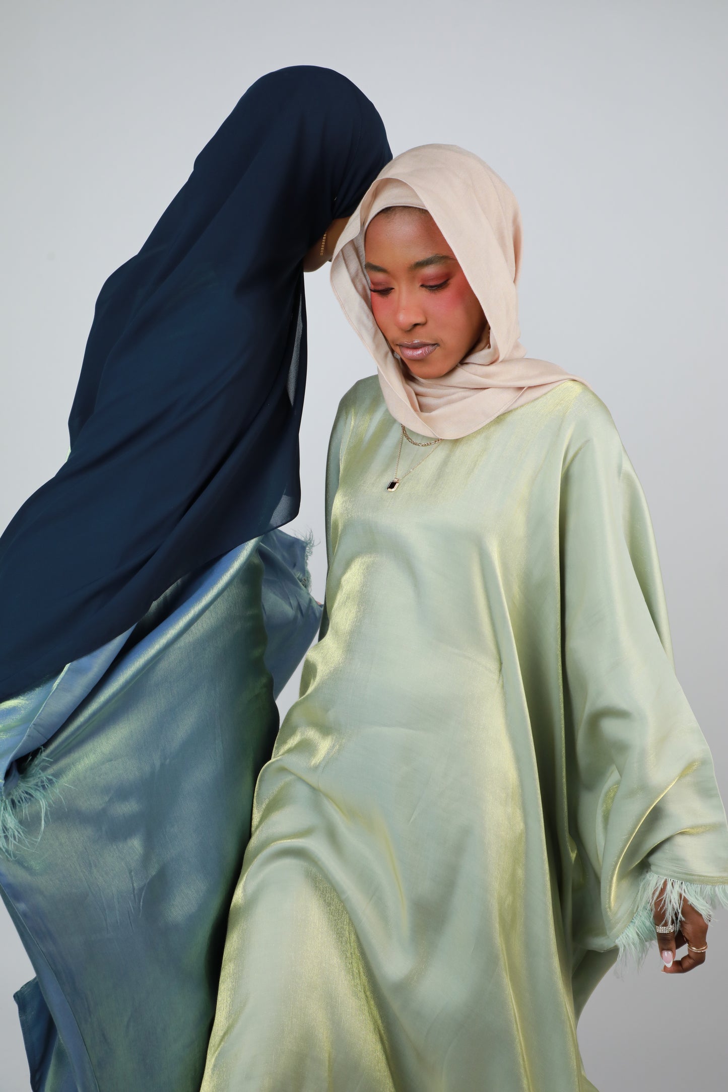 Butterfly Abaya - Two Tone Shimmer - Green