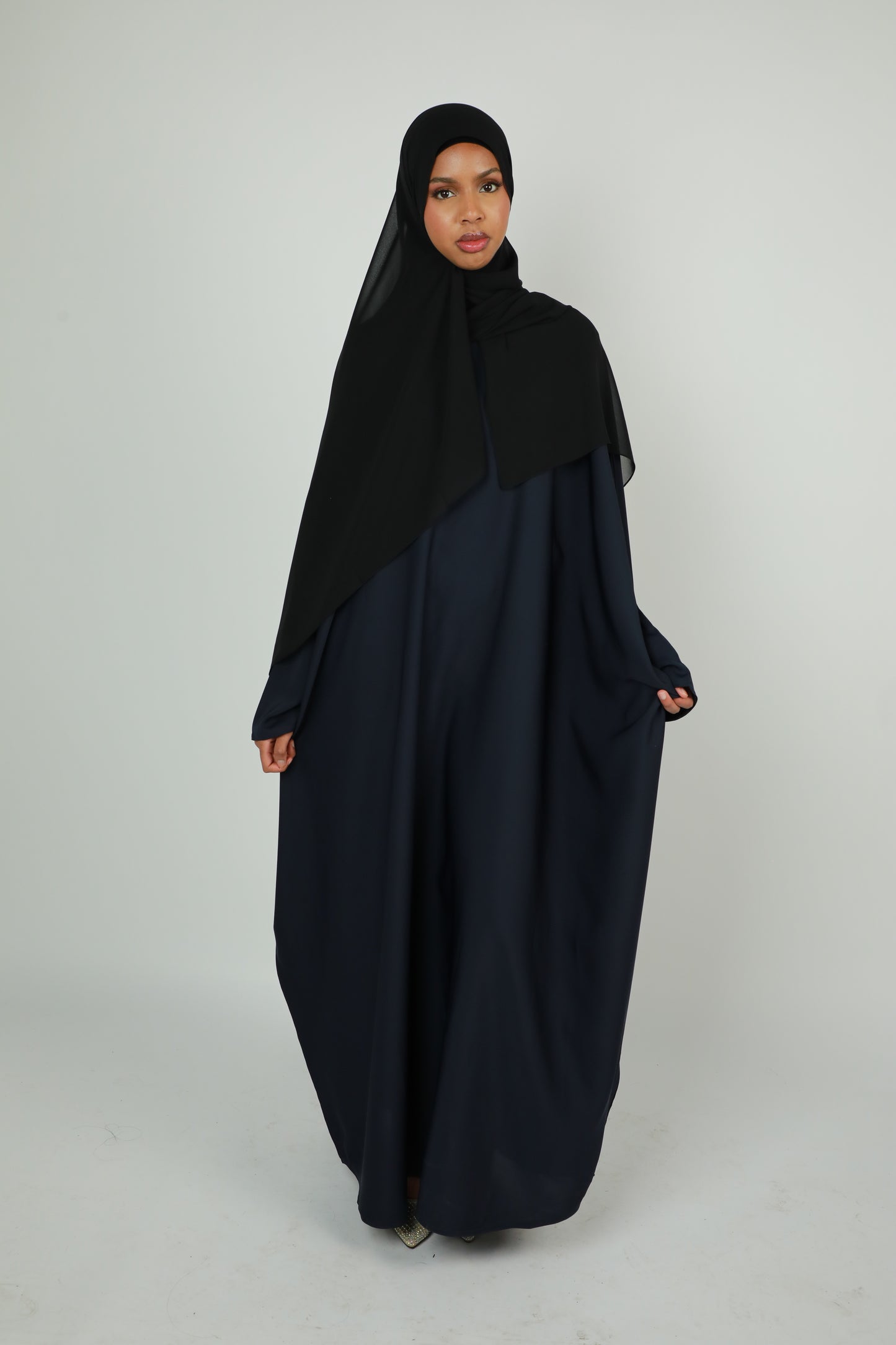 Butterfly Abaya - Navy Blue