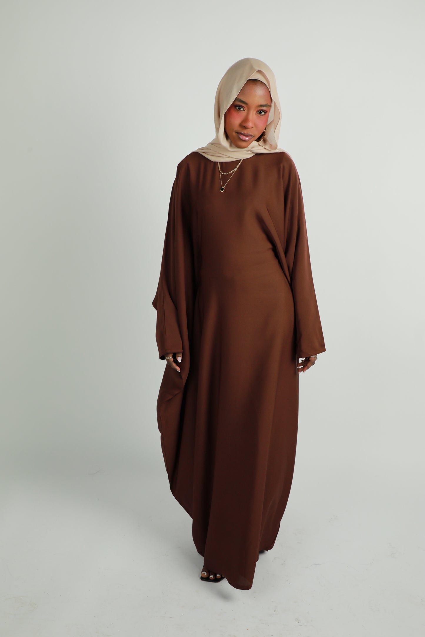Butterfly Abaya - Brown