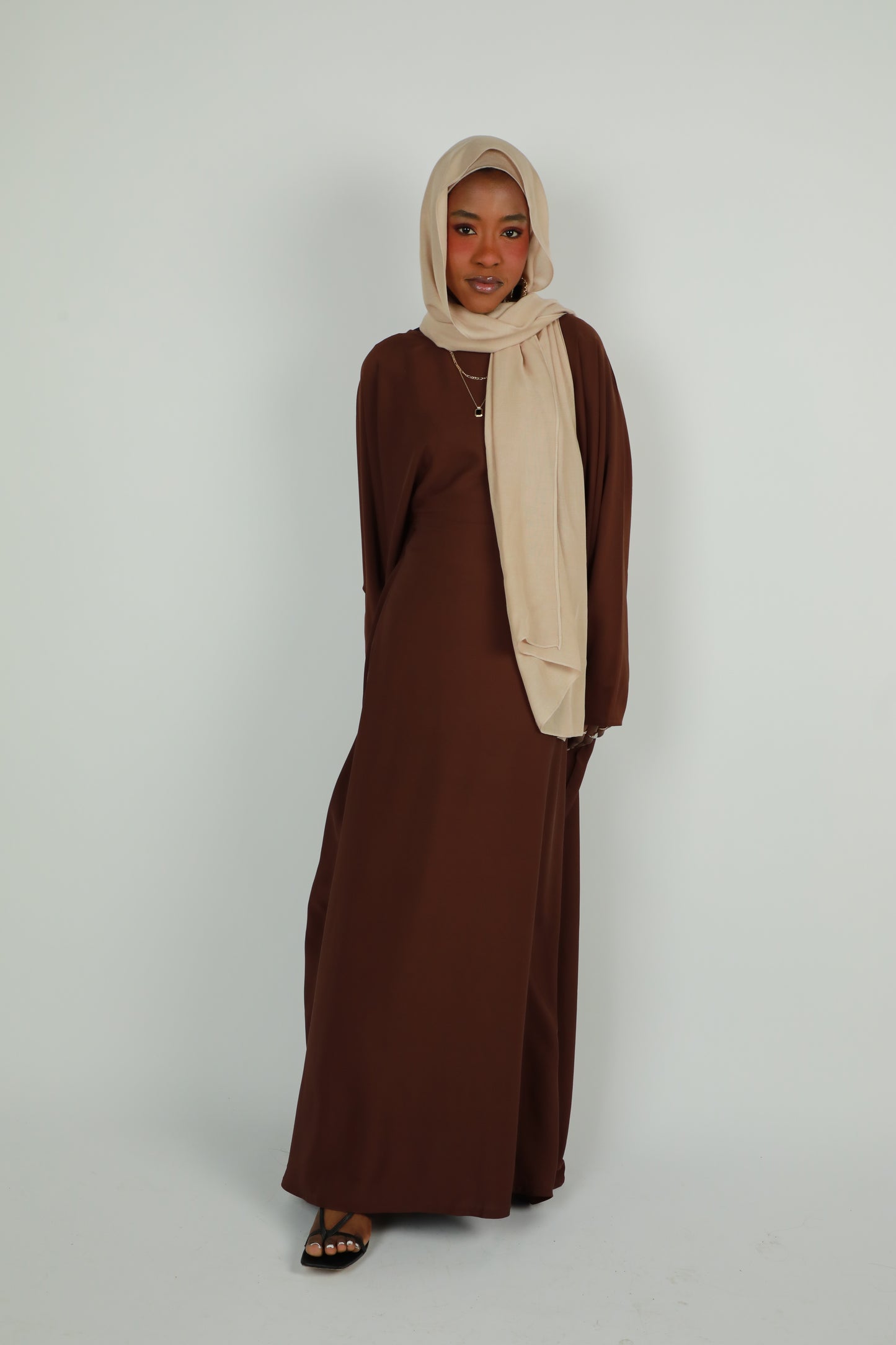 Butterfly Abaya - Brown