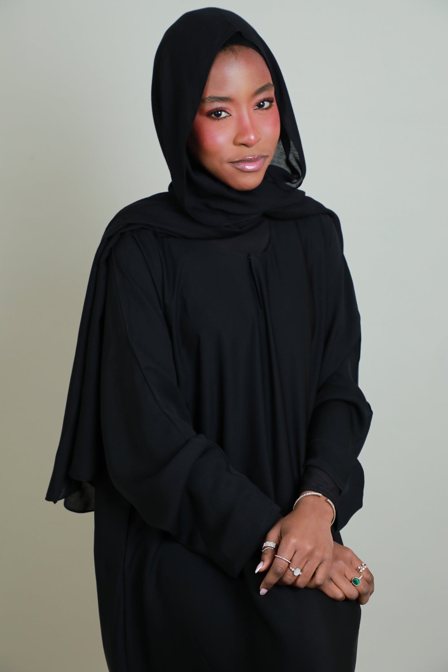 Modal Hijab With Matching Under Cap Included - Black