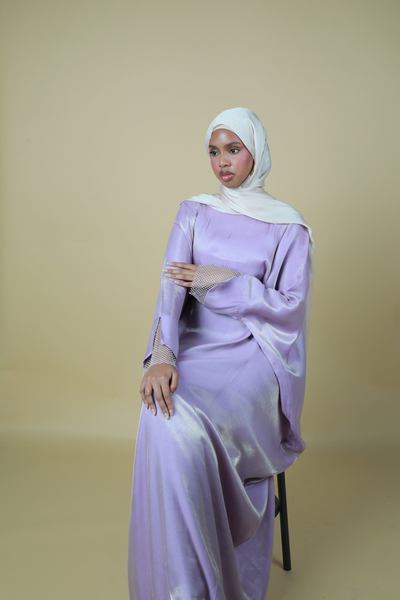 Laila Abaya (Two-tone Shimmer) - Purple