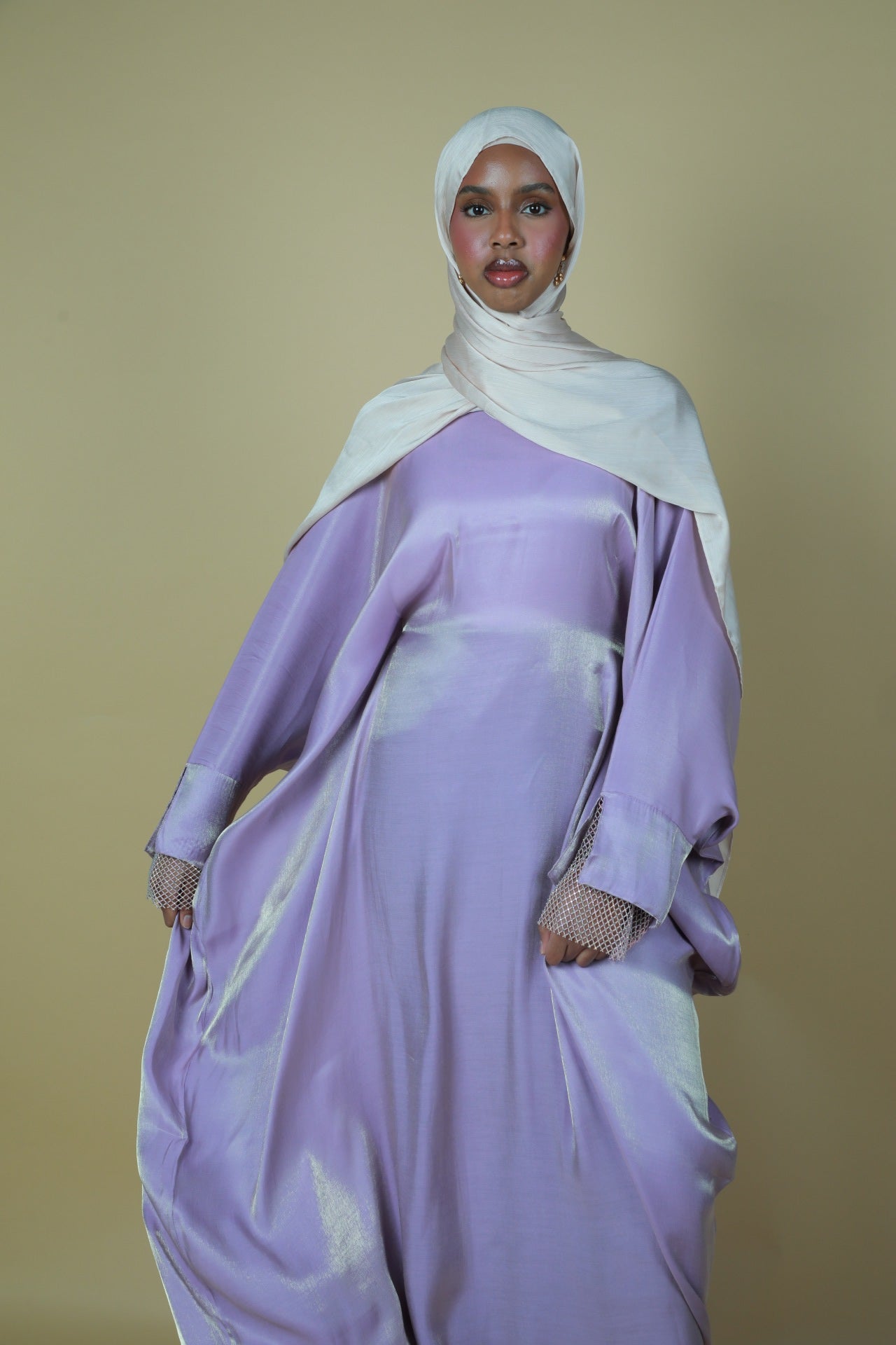Laila Abaya (Two-tone Shimmer) - Purple