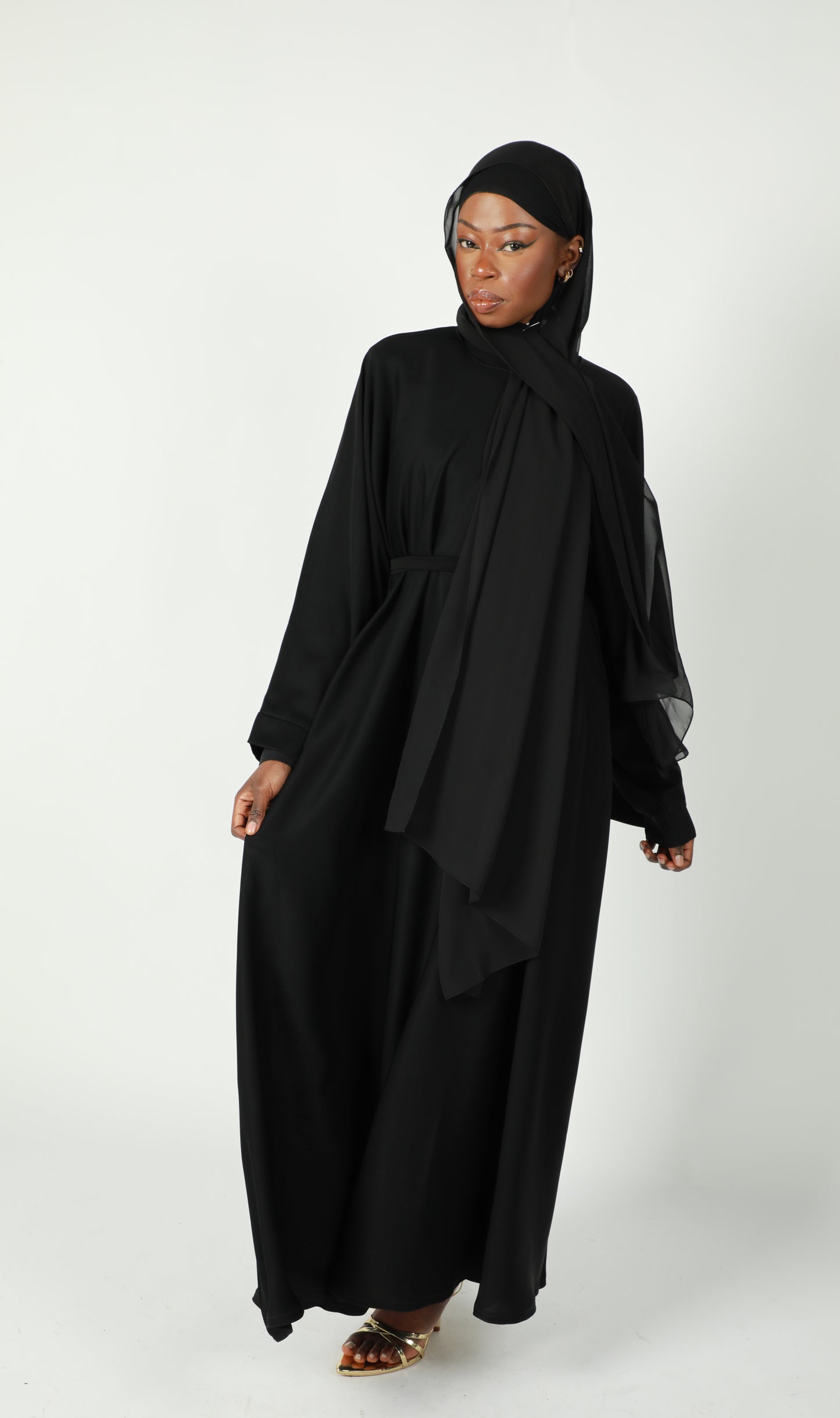 Abaya With Pockets - Black
