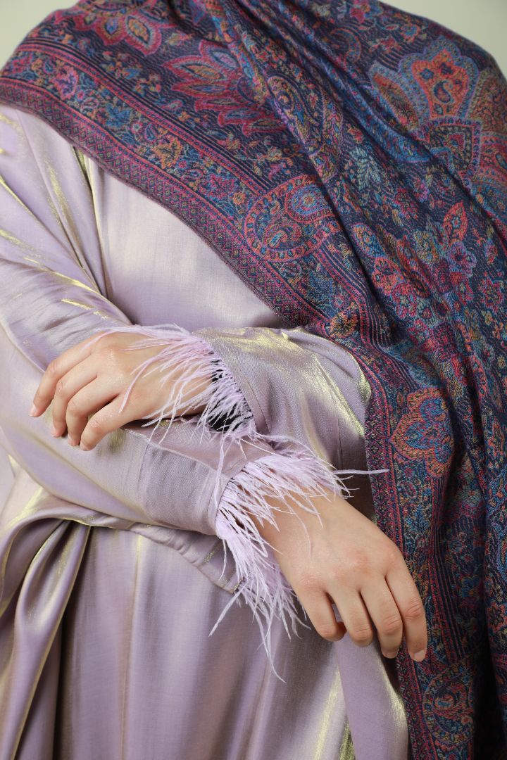 Butterfly Abaya - Two Tone Shimmer - Purple