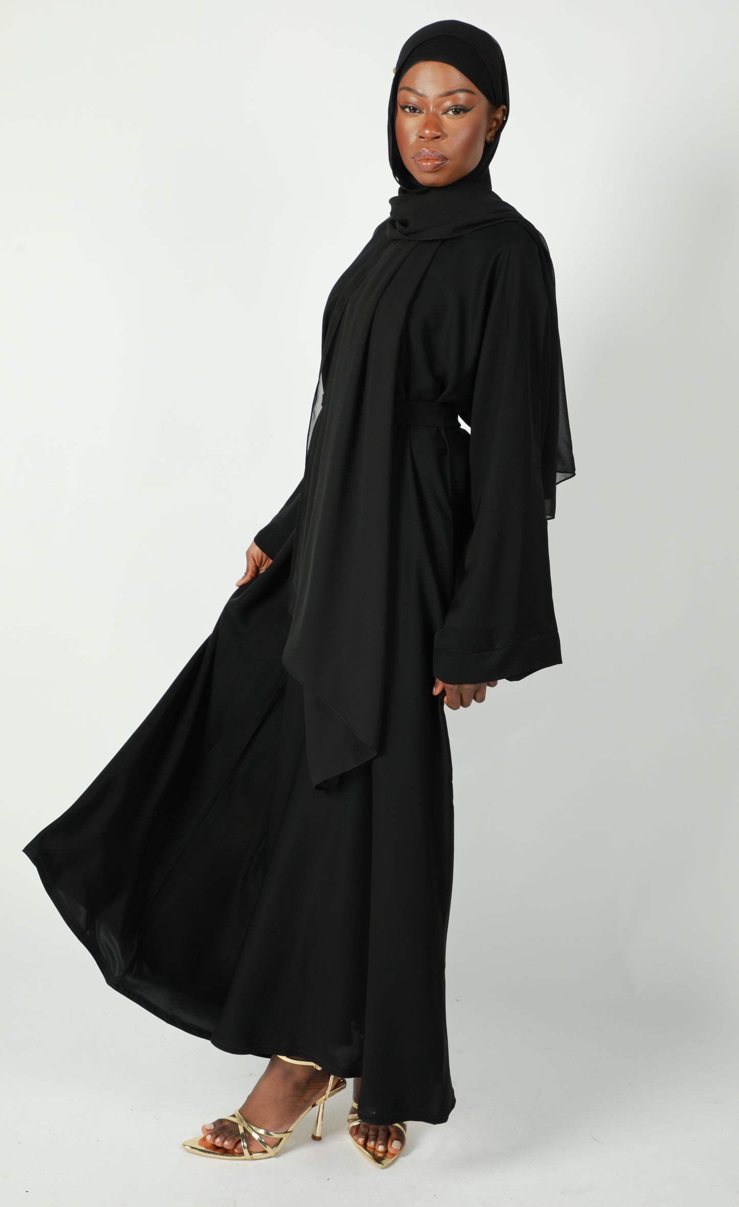 Abaya With Pockets - Black