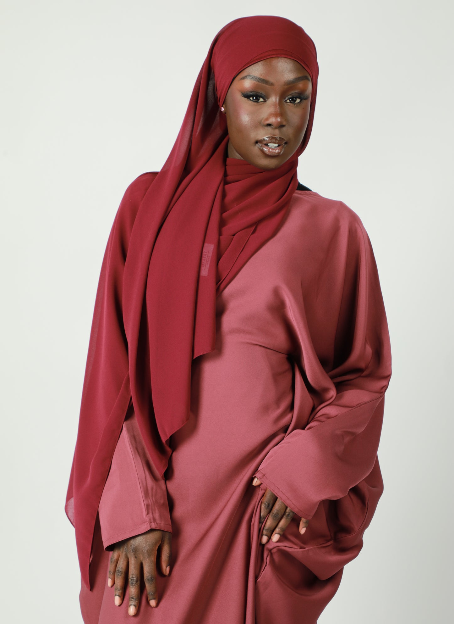 Butterfly Abaya - Red Blush