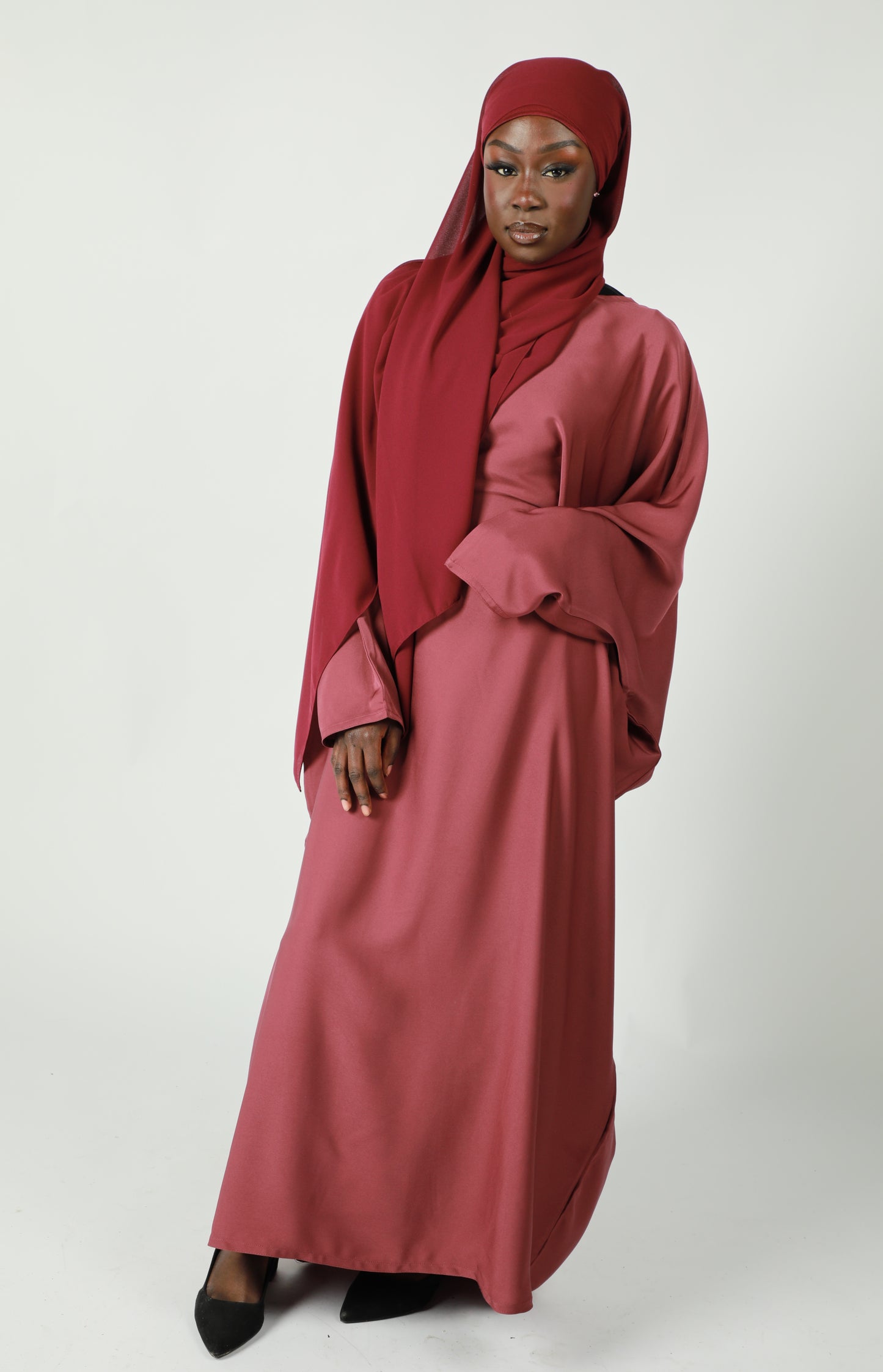 Butterfly Abaya - Red Blush