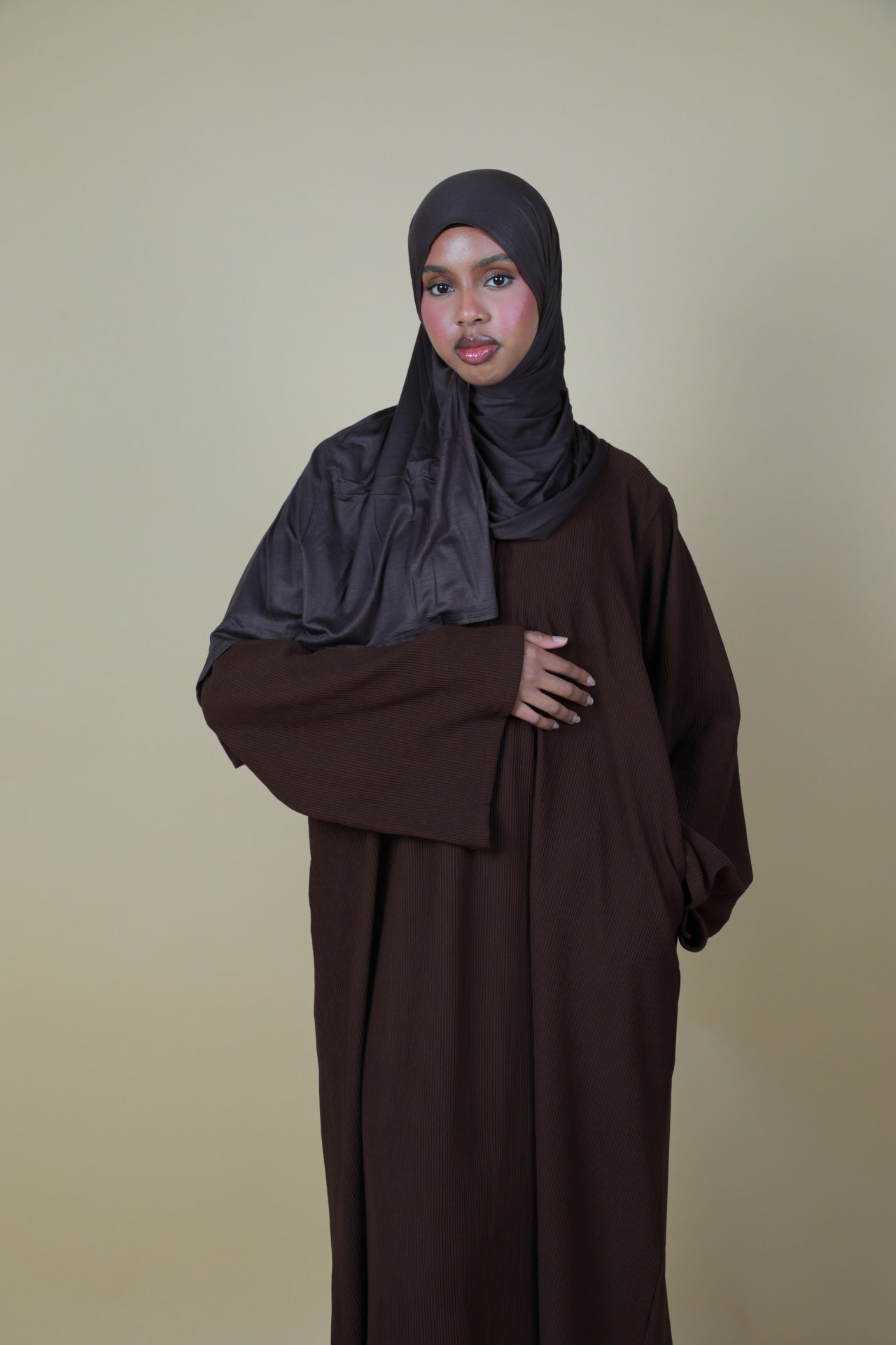 Winter Abaya (With Pockets) - Mocha
