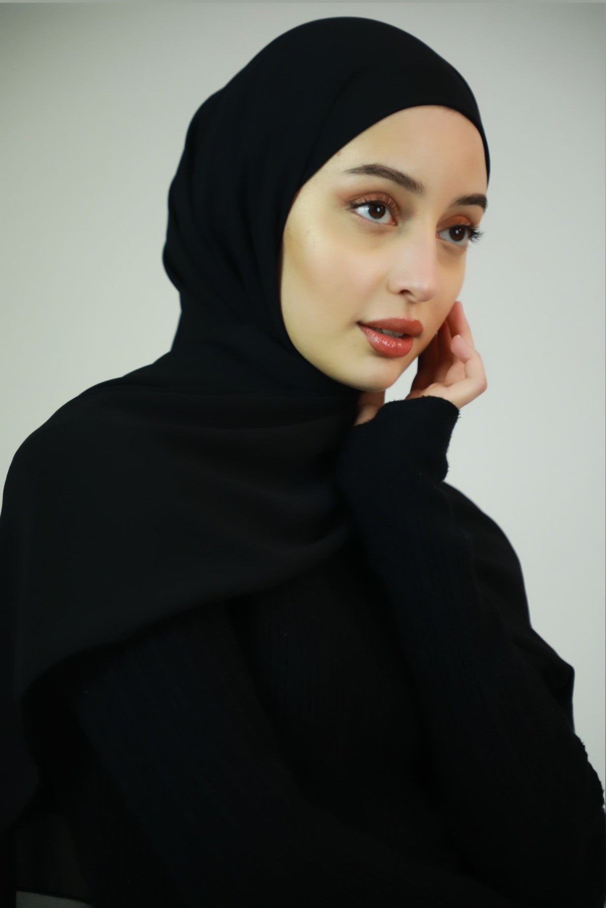 Chiffon Instant Hijab With Satin Under Cap - Twilight