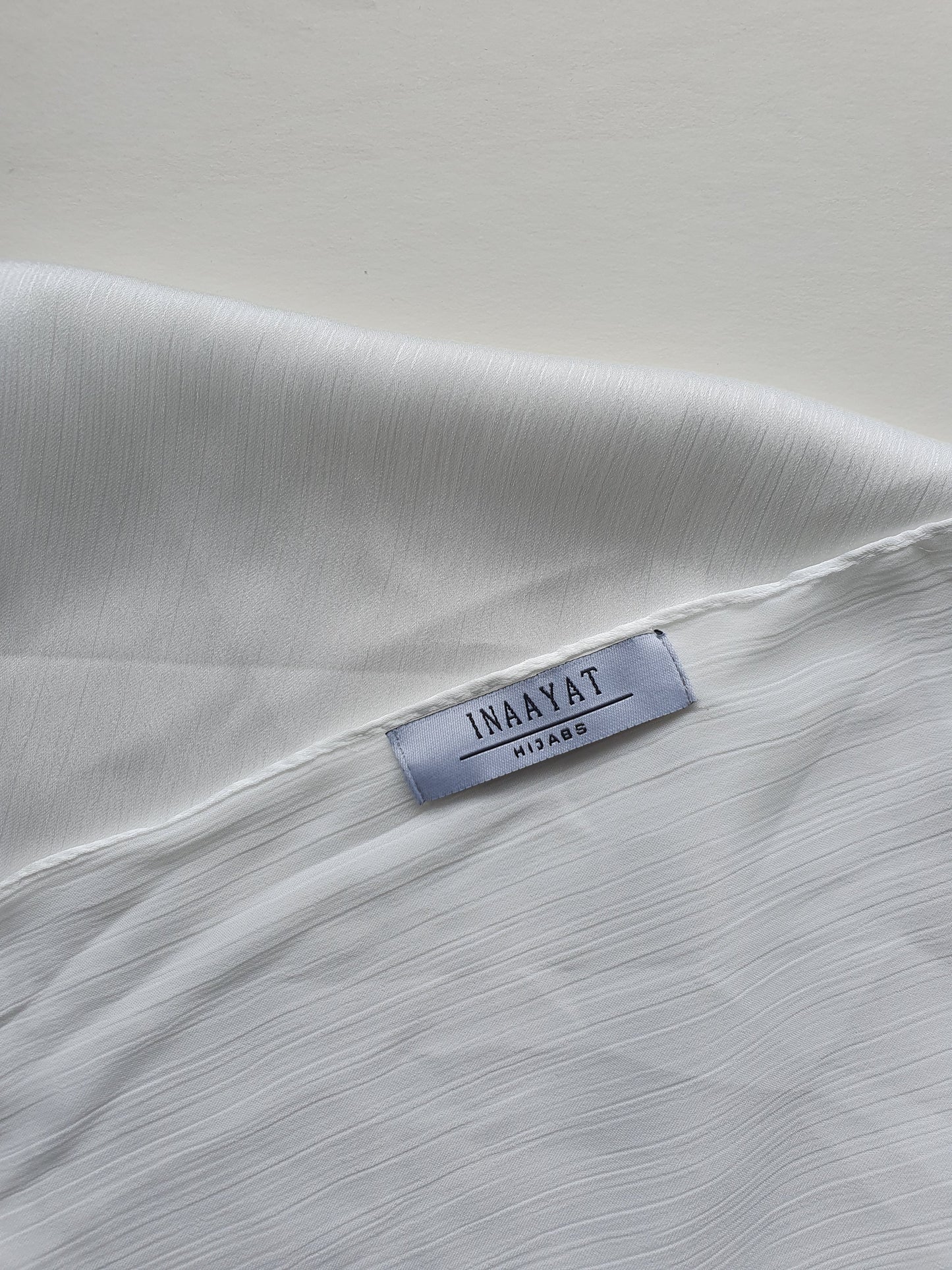 Satin Silk Scarf - White