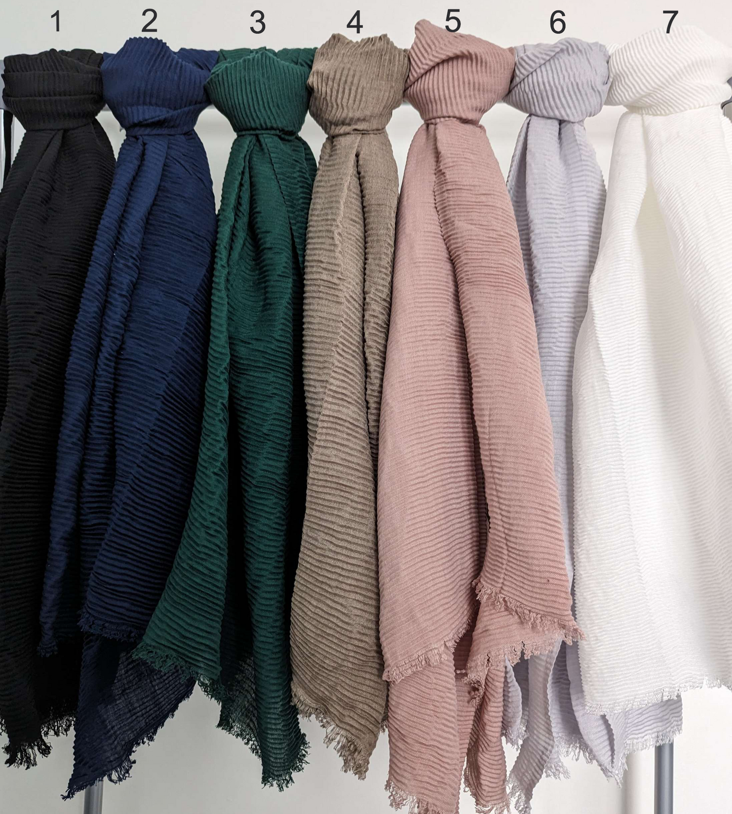 Soft Crinkle Cotton Scarfs (Different Shades Available).