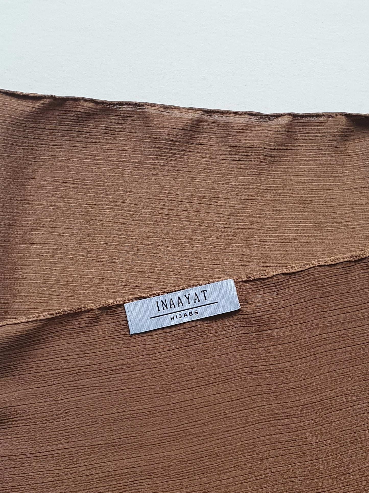 Satin Silk Scarf - Brown