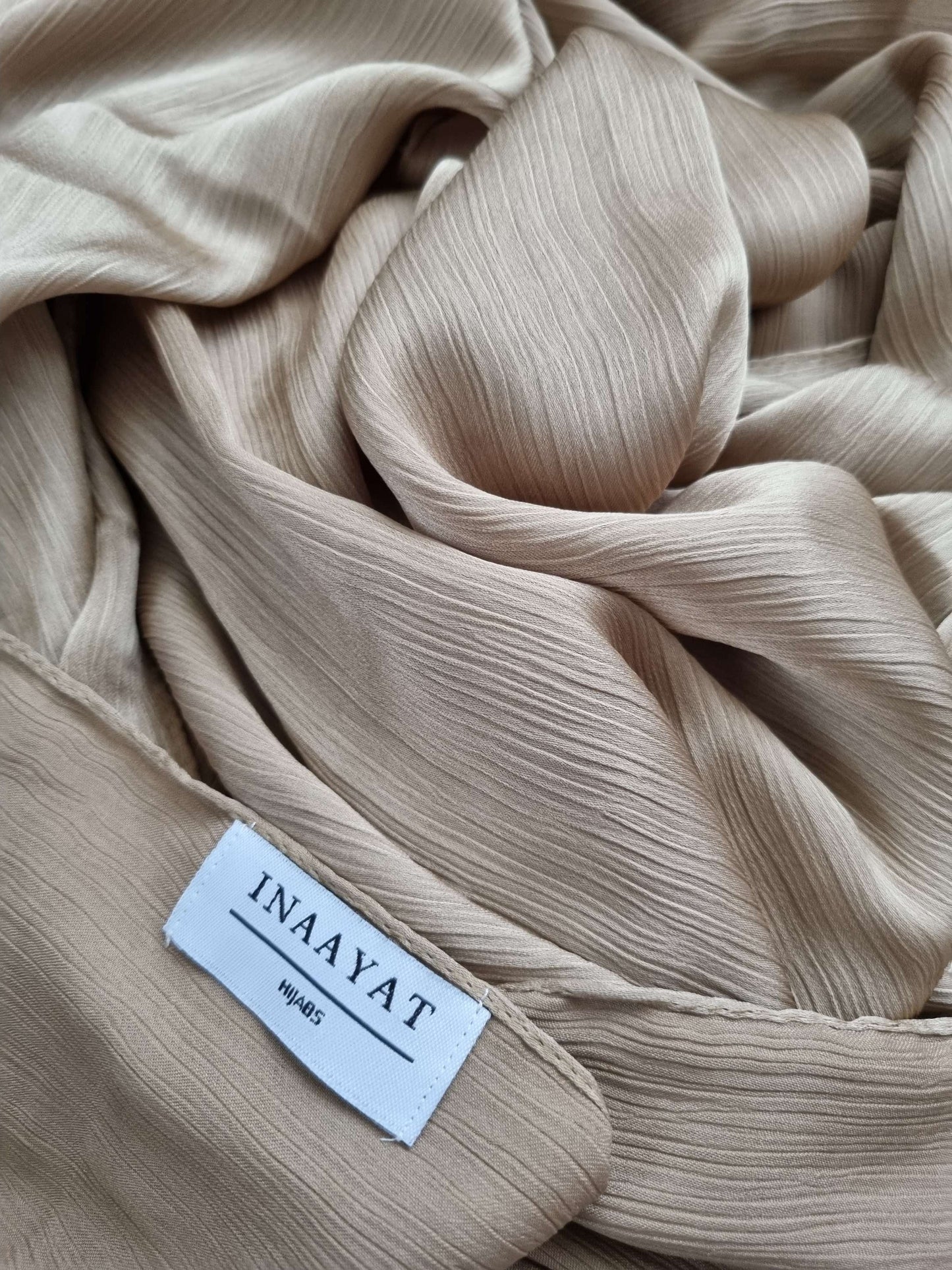 Satin Silk Scarf - Golden