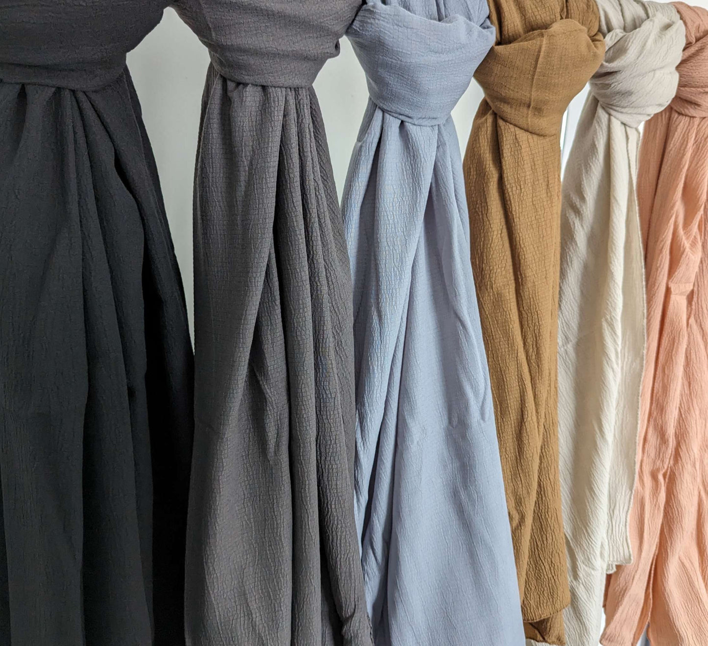 Soft Crepe Cotton Scarfs (Different Shades Available).
