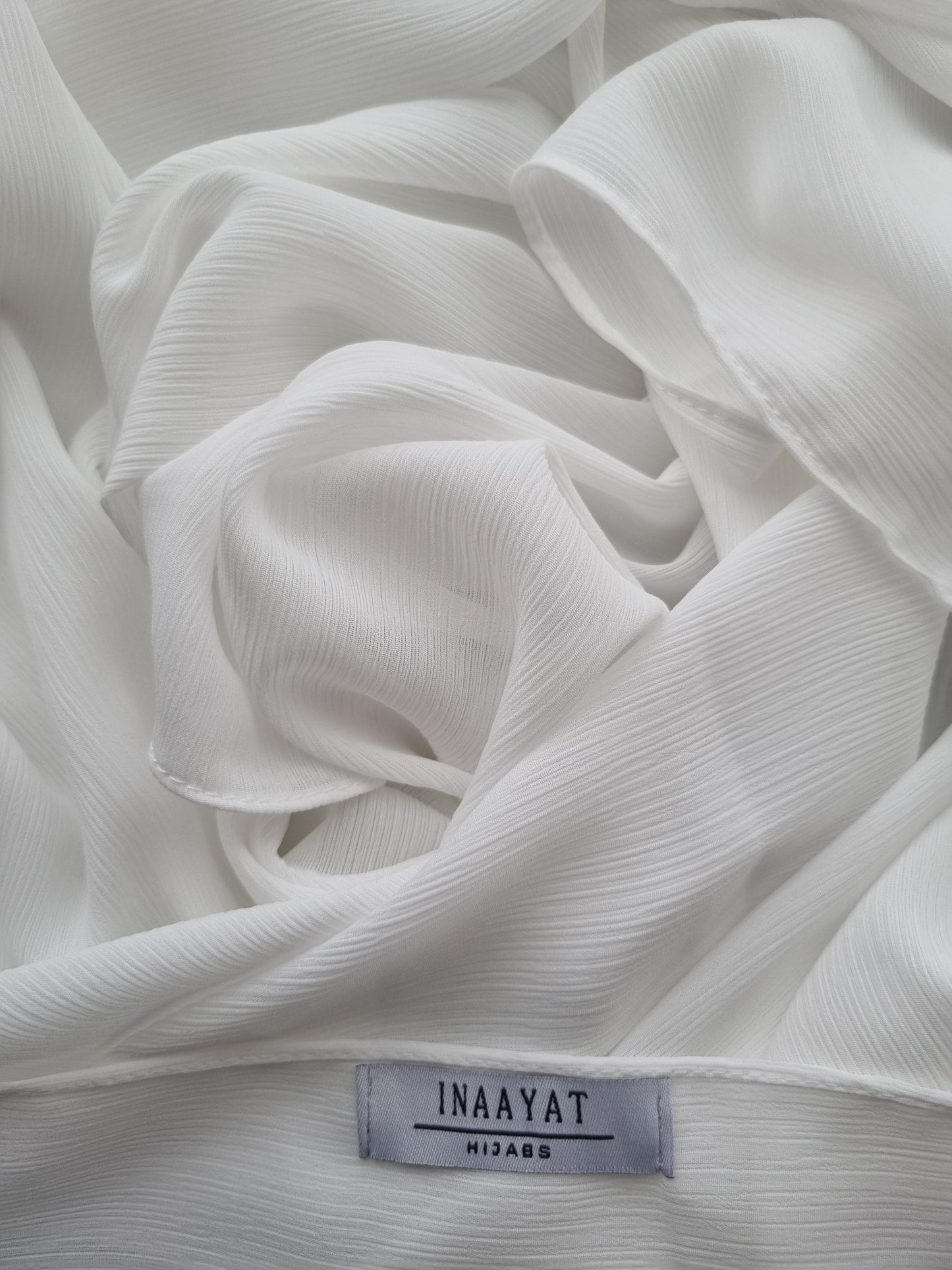 Crinkled Chiffon - White