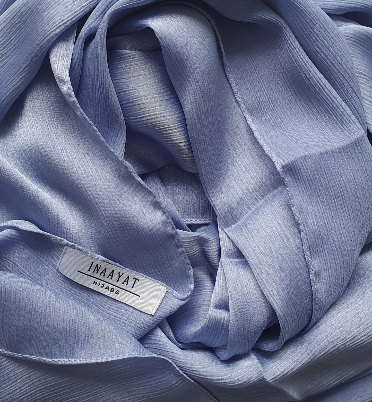 Satin Silk Scarf - Blue