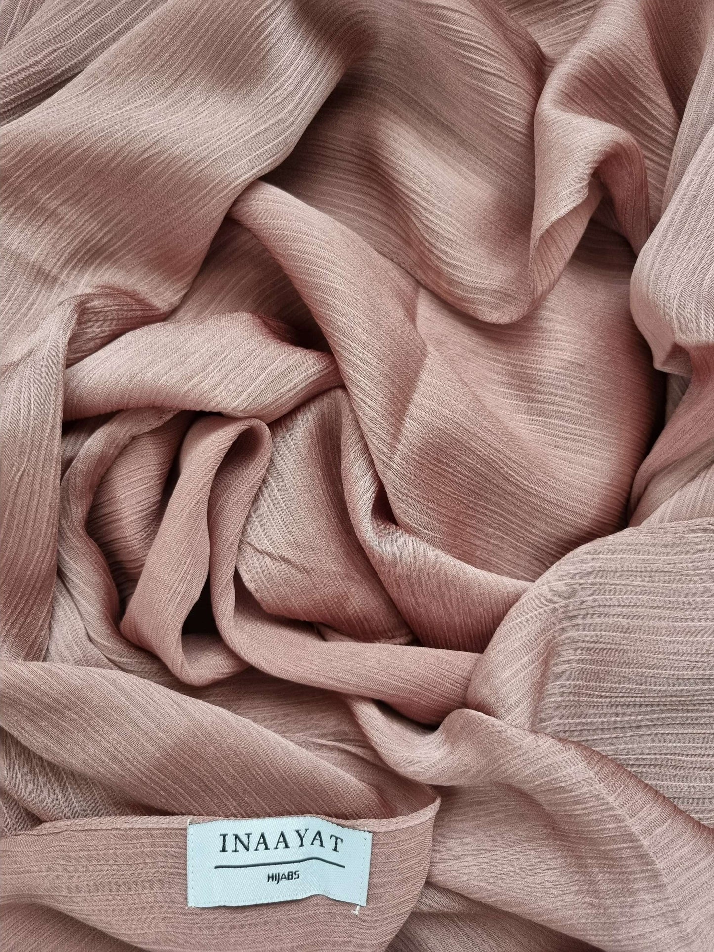 Satin Silk Scarf - Light Brown