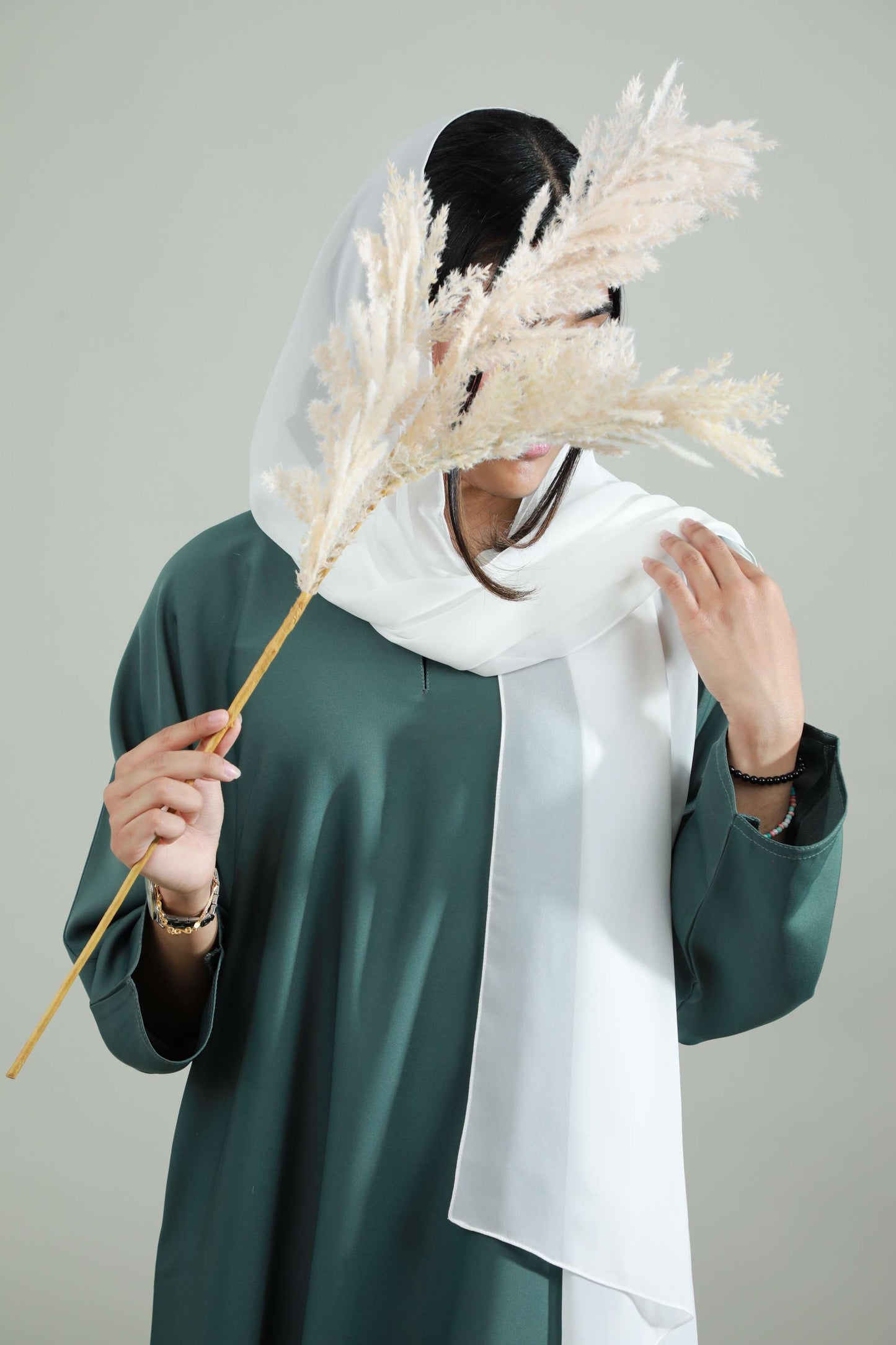 Basic Abaya With Pockets - Green