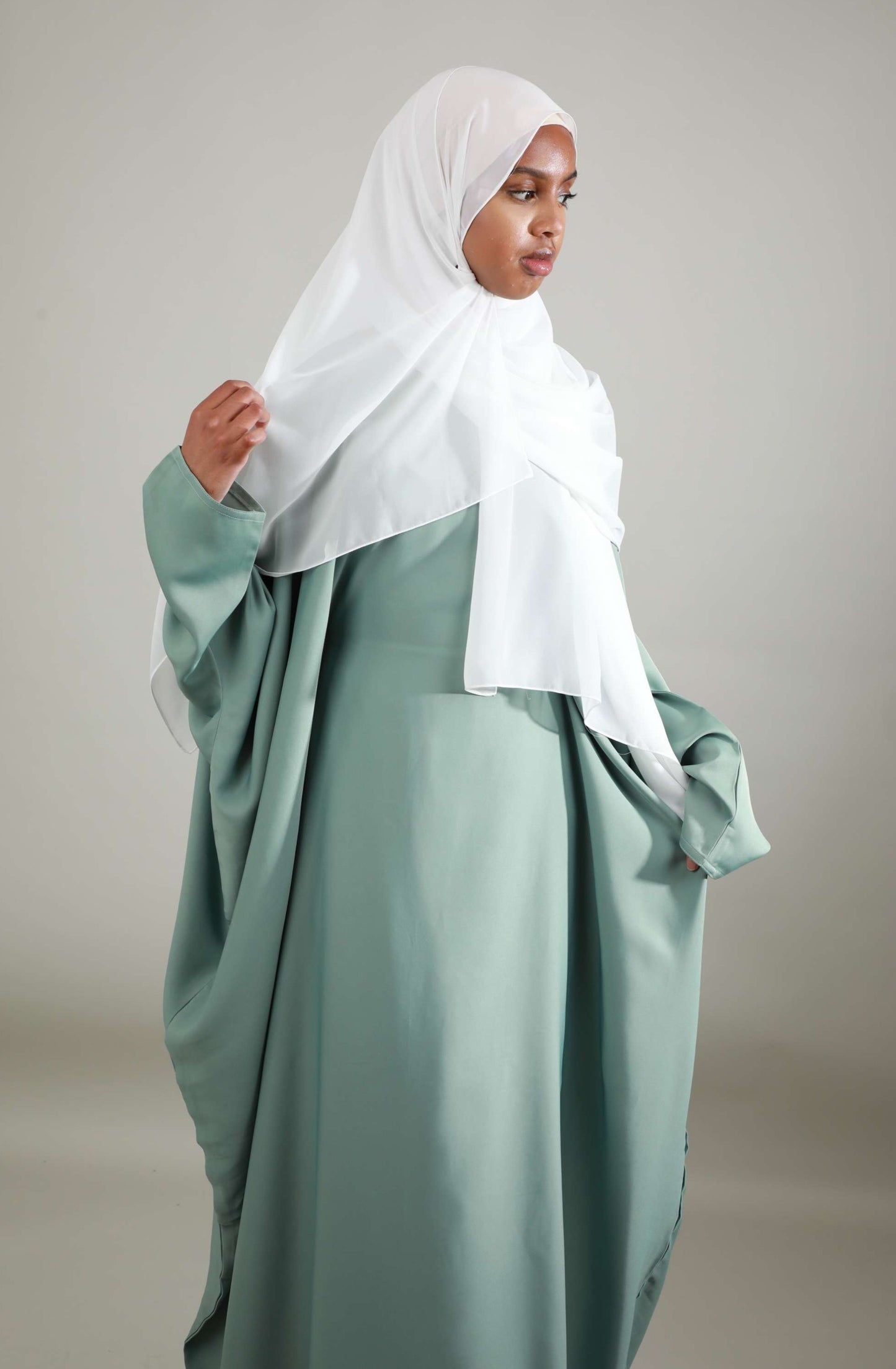 Butterfly Abaya - Light Green