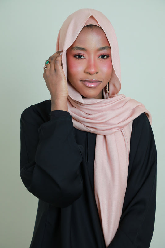 Modal Hijab With Matching Under Cap Included - Blush