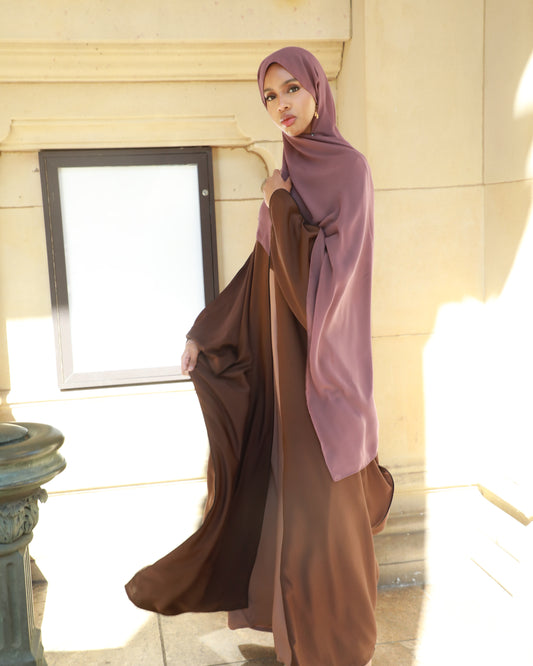Haya Open Abaya - Mocha
