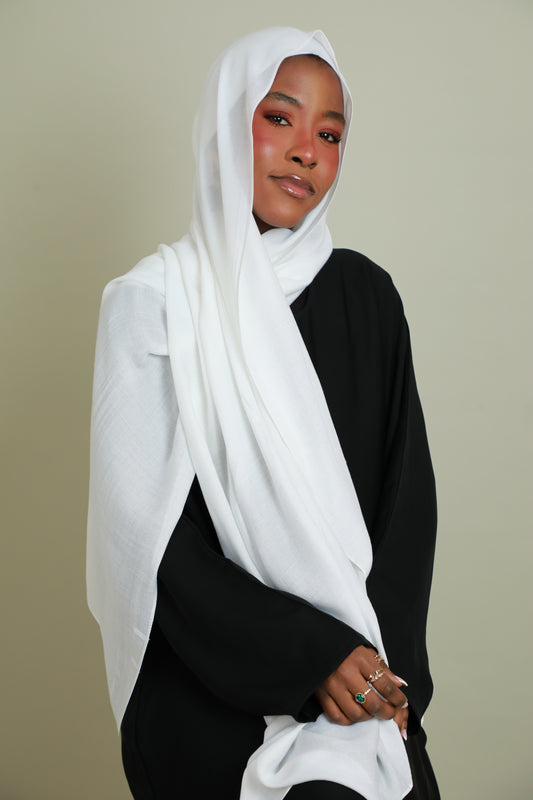Modal Hijab With Matching Under Cap Included - White