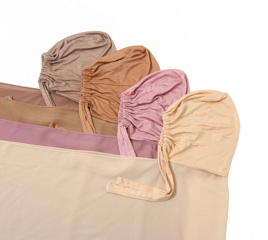 Chiffon Instant Hijab With Cap - Different Colours