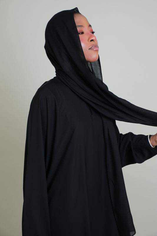 Modal Hijab With Matching Under Cap Included - Black