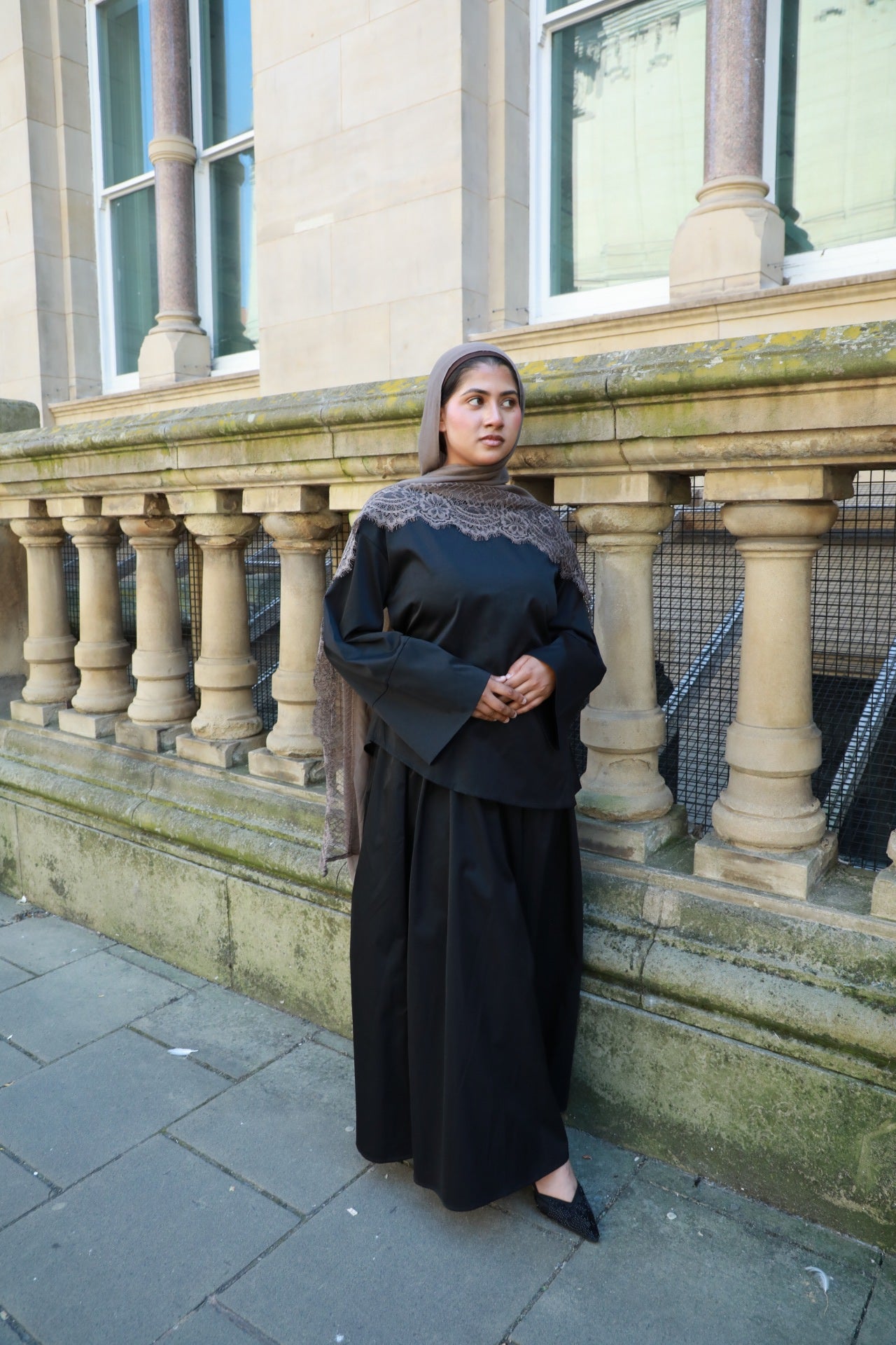 Asymmetrical Top With Matching Skirt Co-Ord - Black