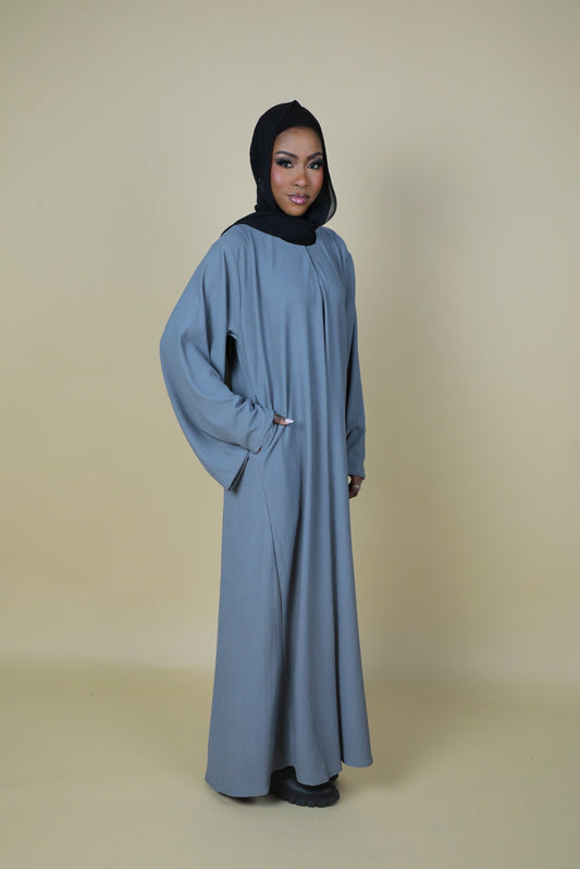 Winter Abaya (With Pockets) - Grey