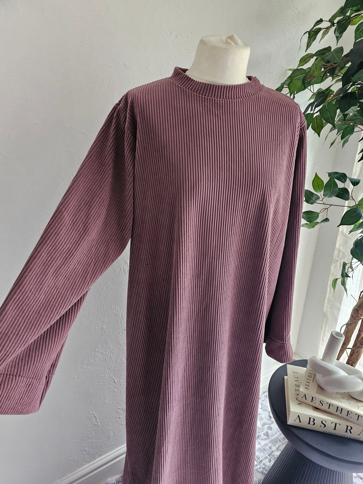 Corduroy Abaya - Blush Pink