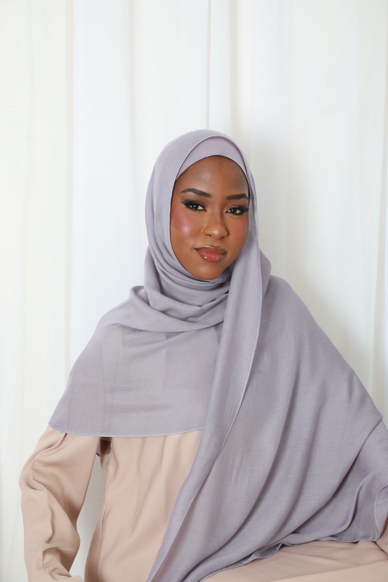 Modal Hijab With Matching Under Cap Included - Lilac